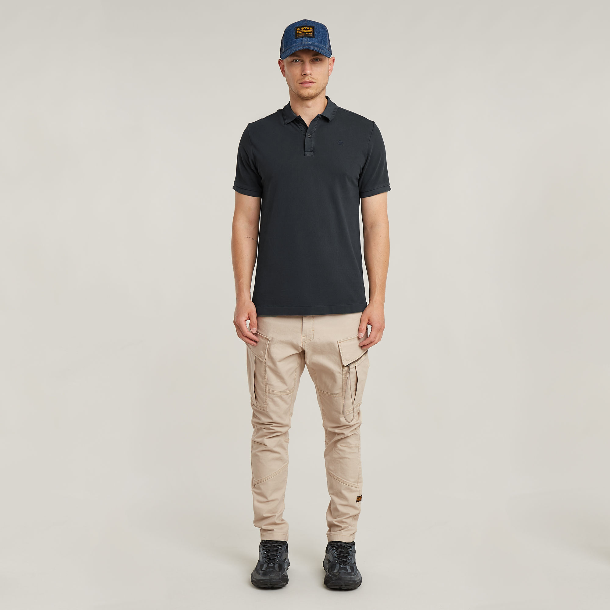 G-Star RAW Dunda Overdyed Slim Polo Donkerblauw Heren
