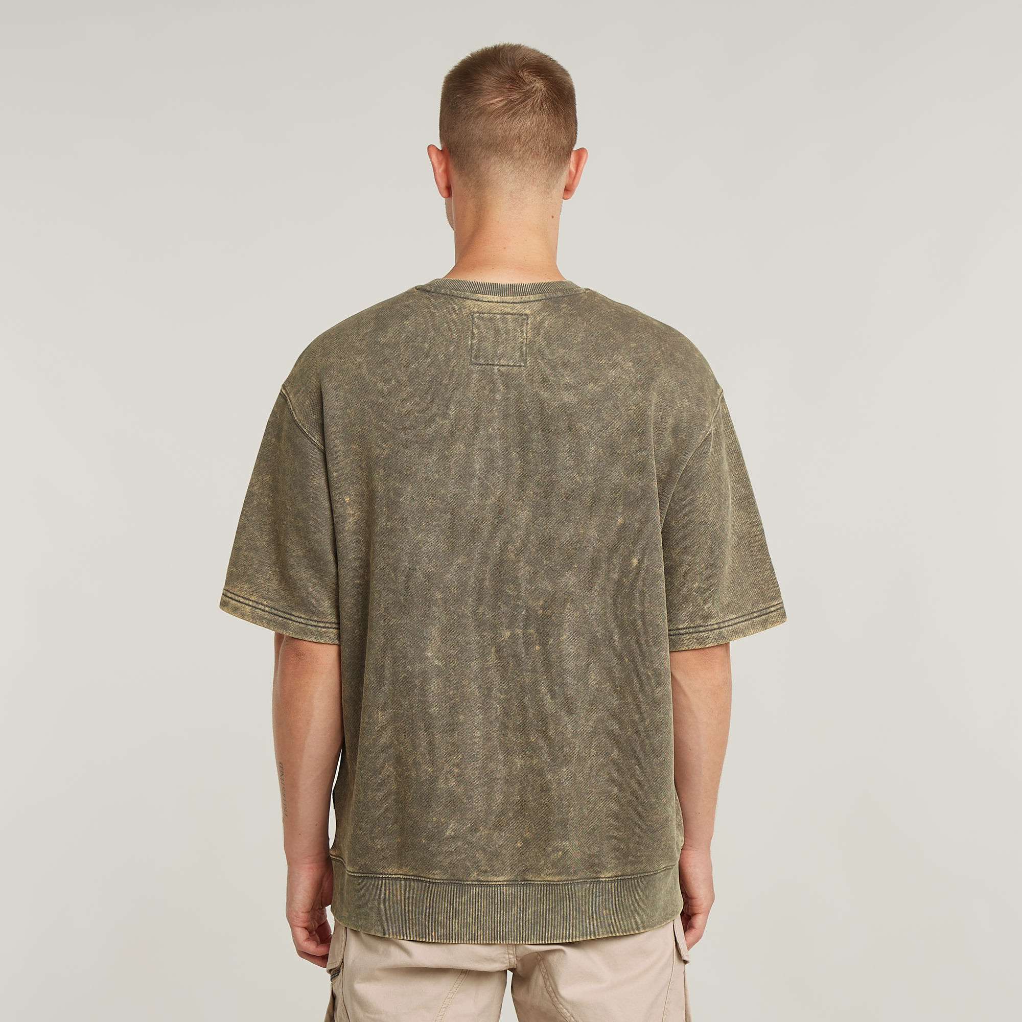 G-Star RAW Acid Wash Loose Sweater Bruin Heren