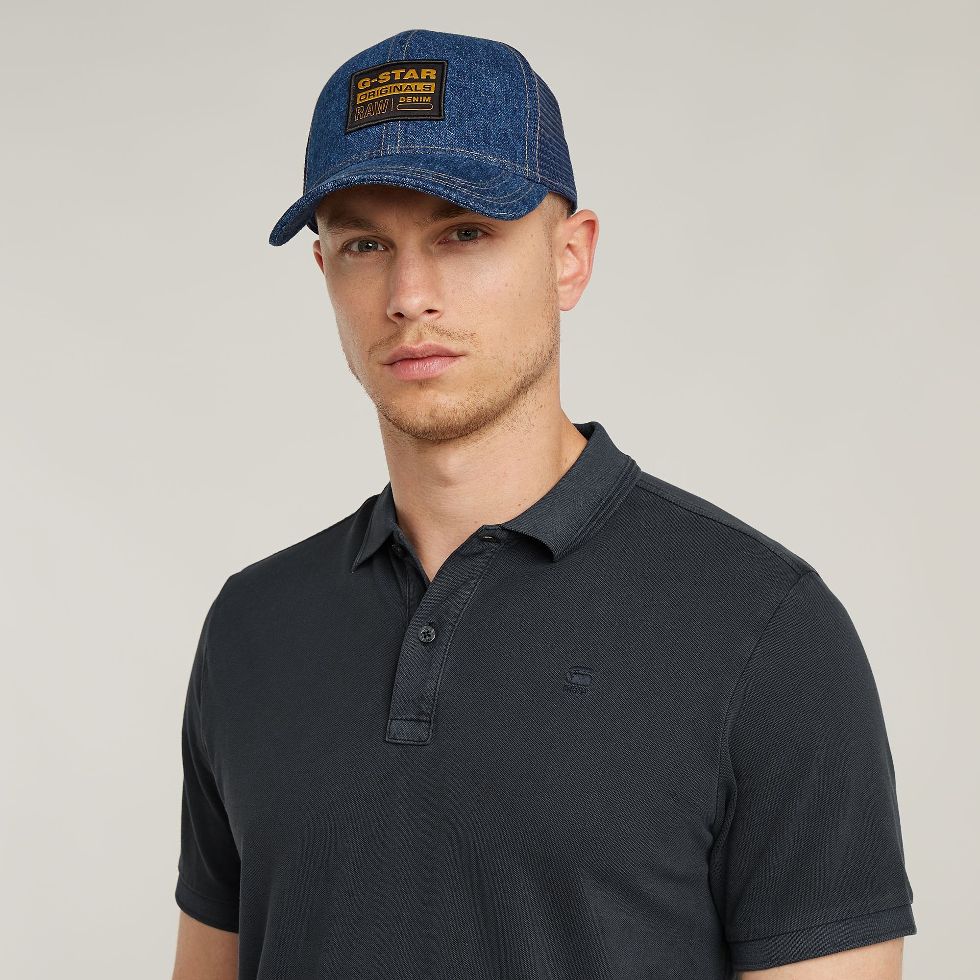 G-Star RAW Dunda Overdyed Slim Polo Donkerblauw Heren