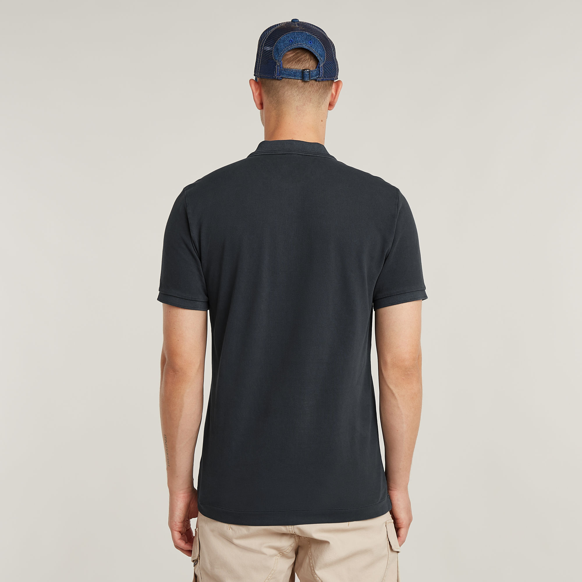 G-Star RAW Dunda Overdyed Slim Polo Donkerblauw Heren