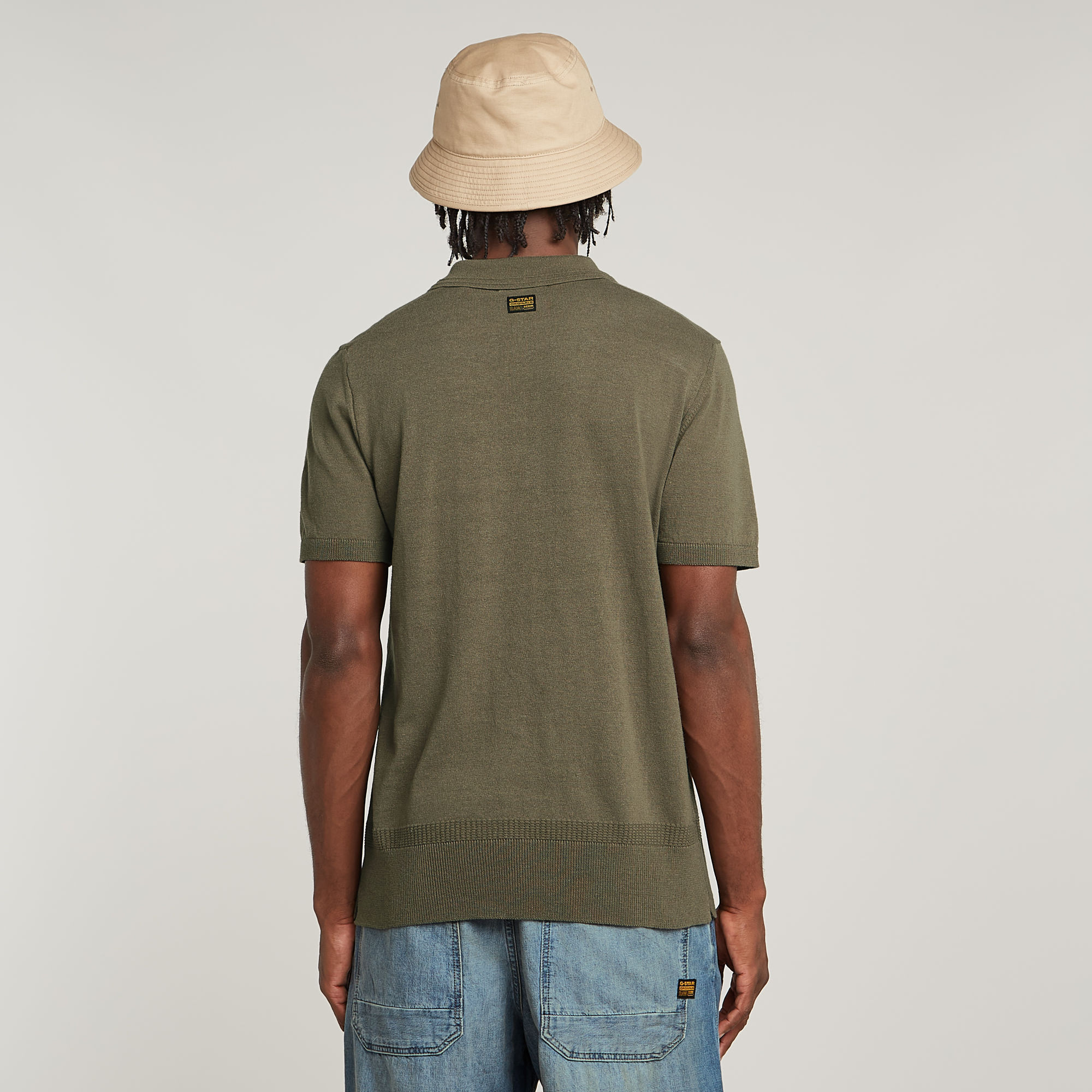 G-Star RAW Knitted Polo Bruin Heren