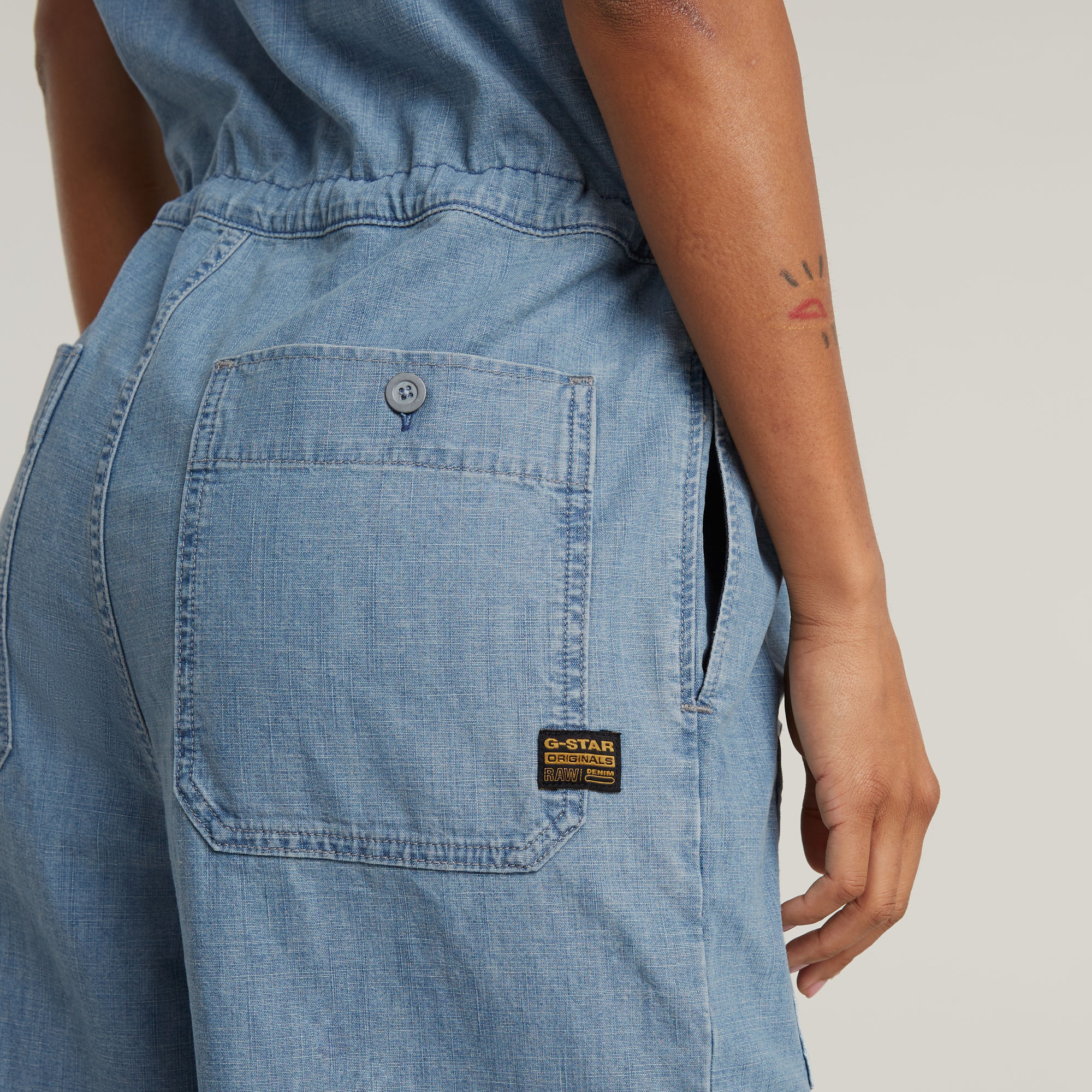 G-Star RAW Easy Jumpsuit Lichtblauw Dames