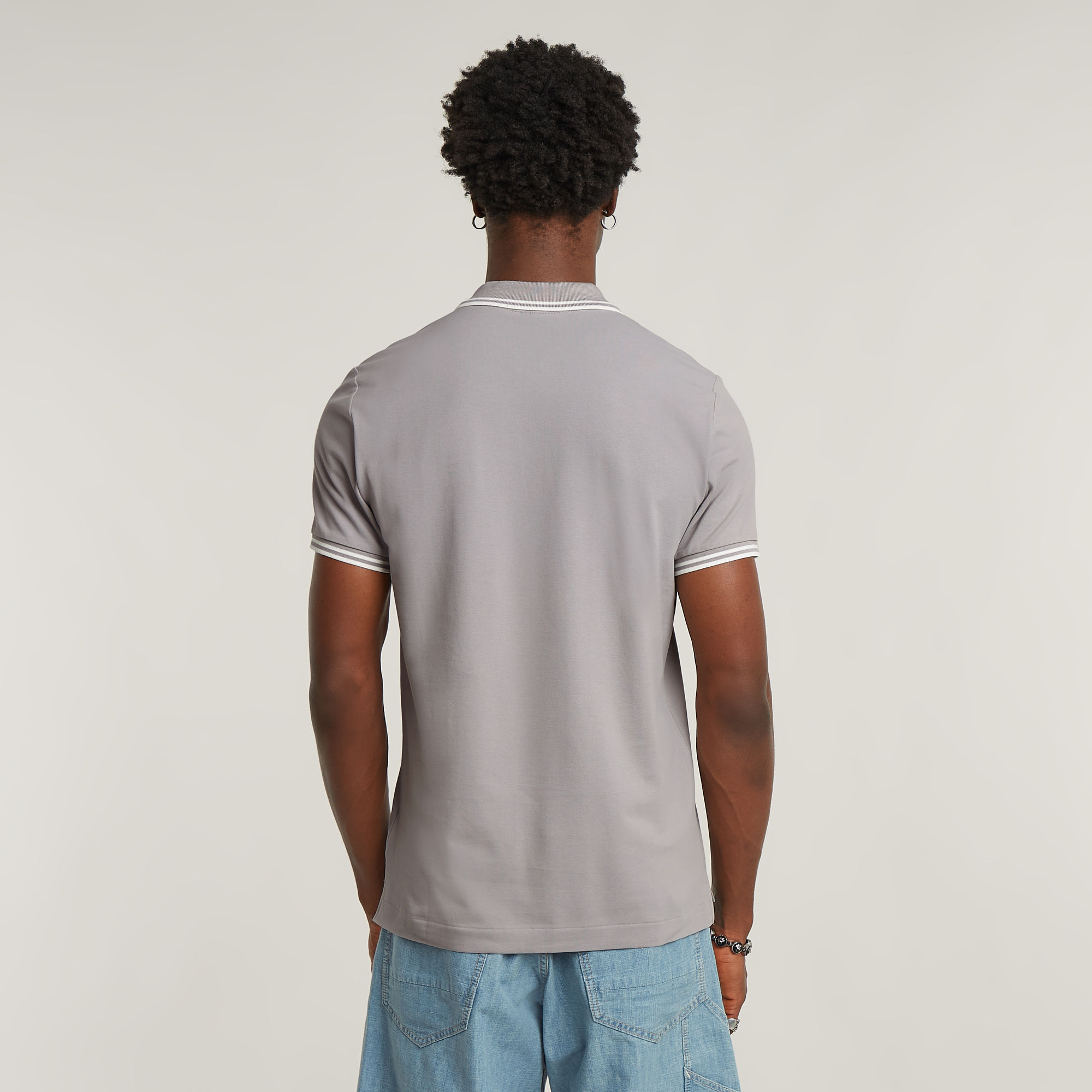 G-Star RAW Dunda Slim Stripe Polo Grijs Heren