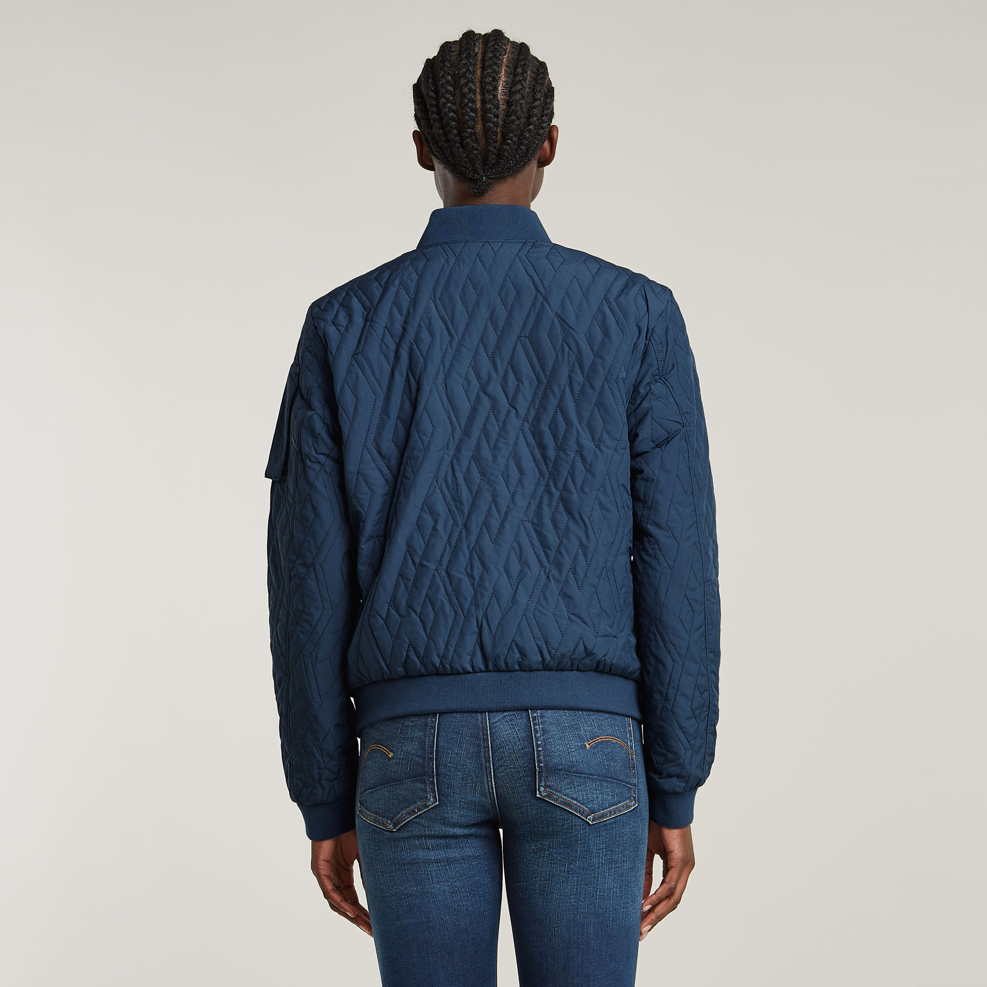 G-Star RAW Quilted Bomberjack Midden blauw Dames