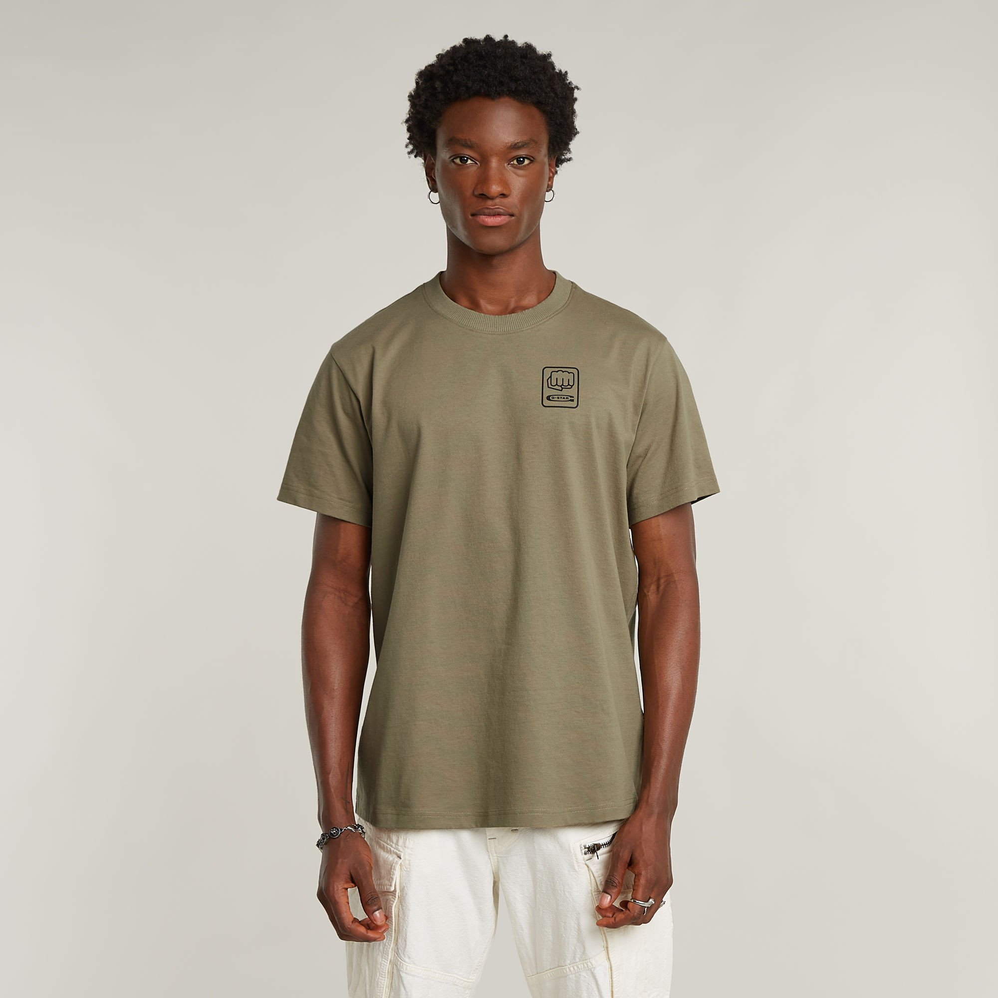 G-Star RAW Back Graphic Loose T-Shirt Groen Heren