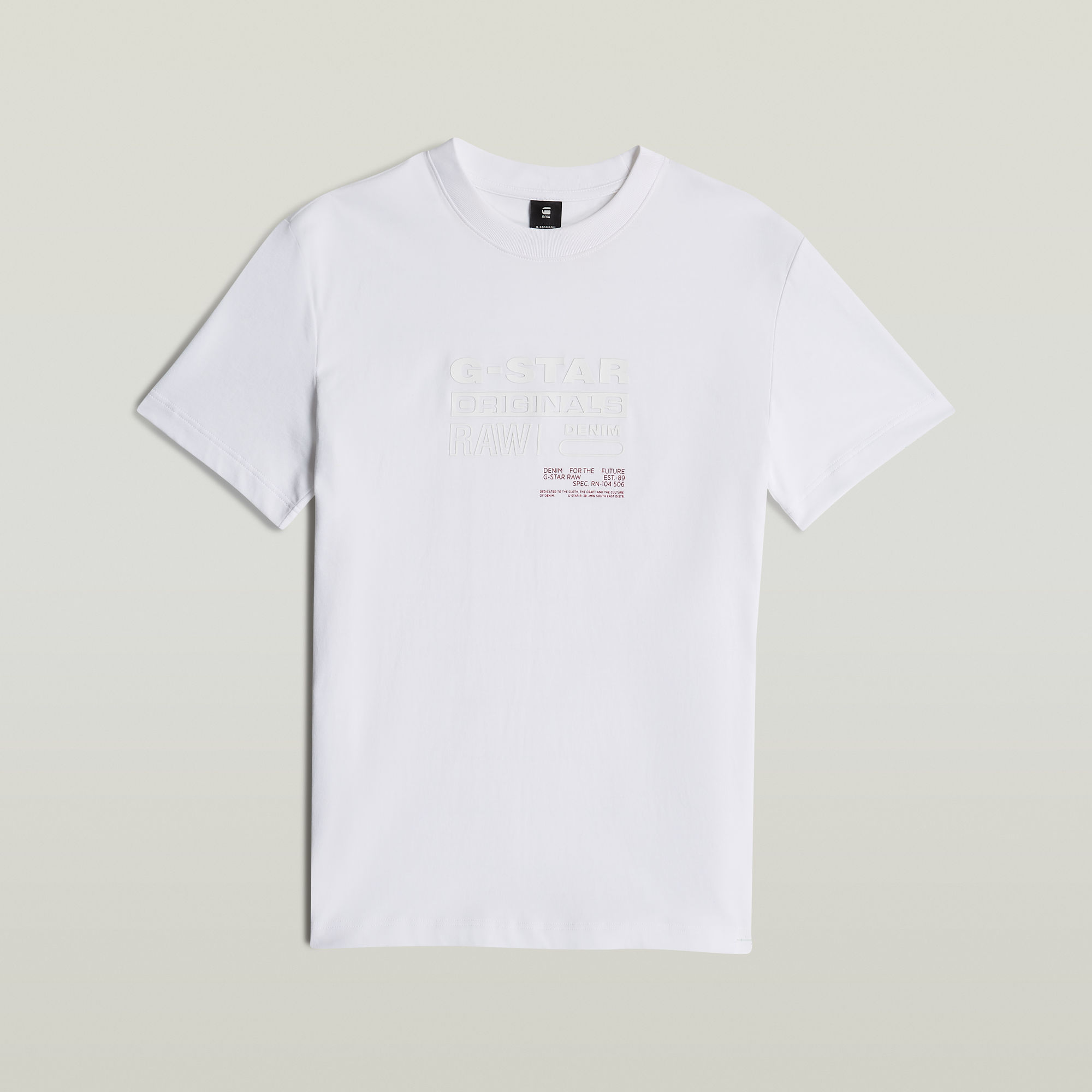 G-Star RAW Originals T-Shirt Wit Heren