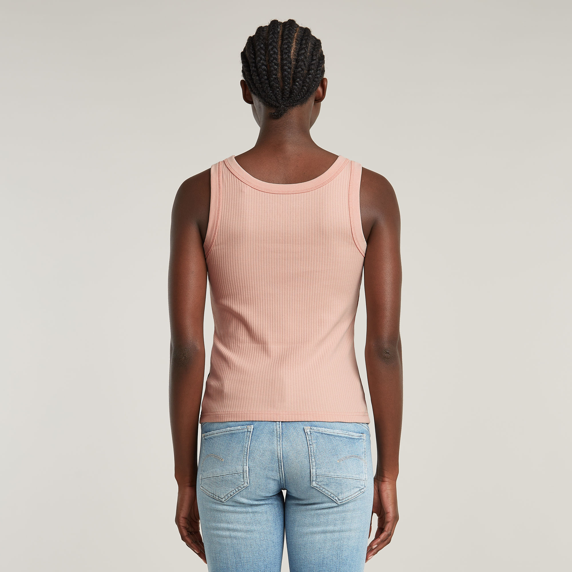 G-Star RAW Slim Rib Tanktop Roze Dames