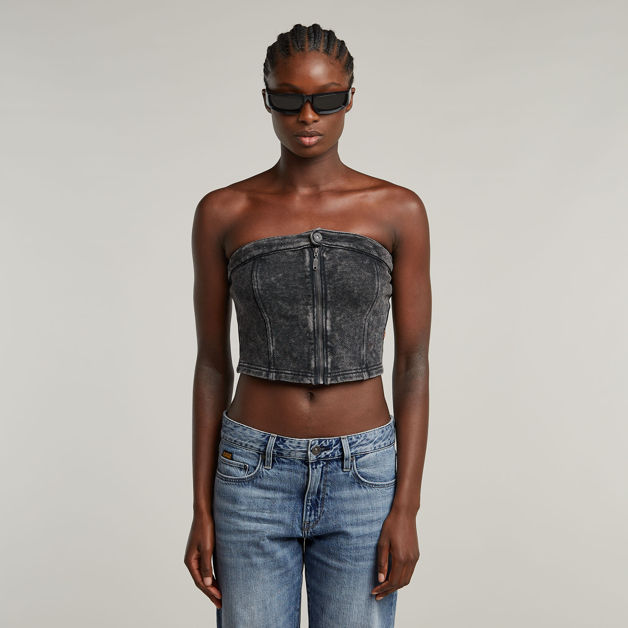 

Washed Corset - Grey - Women