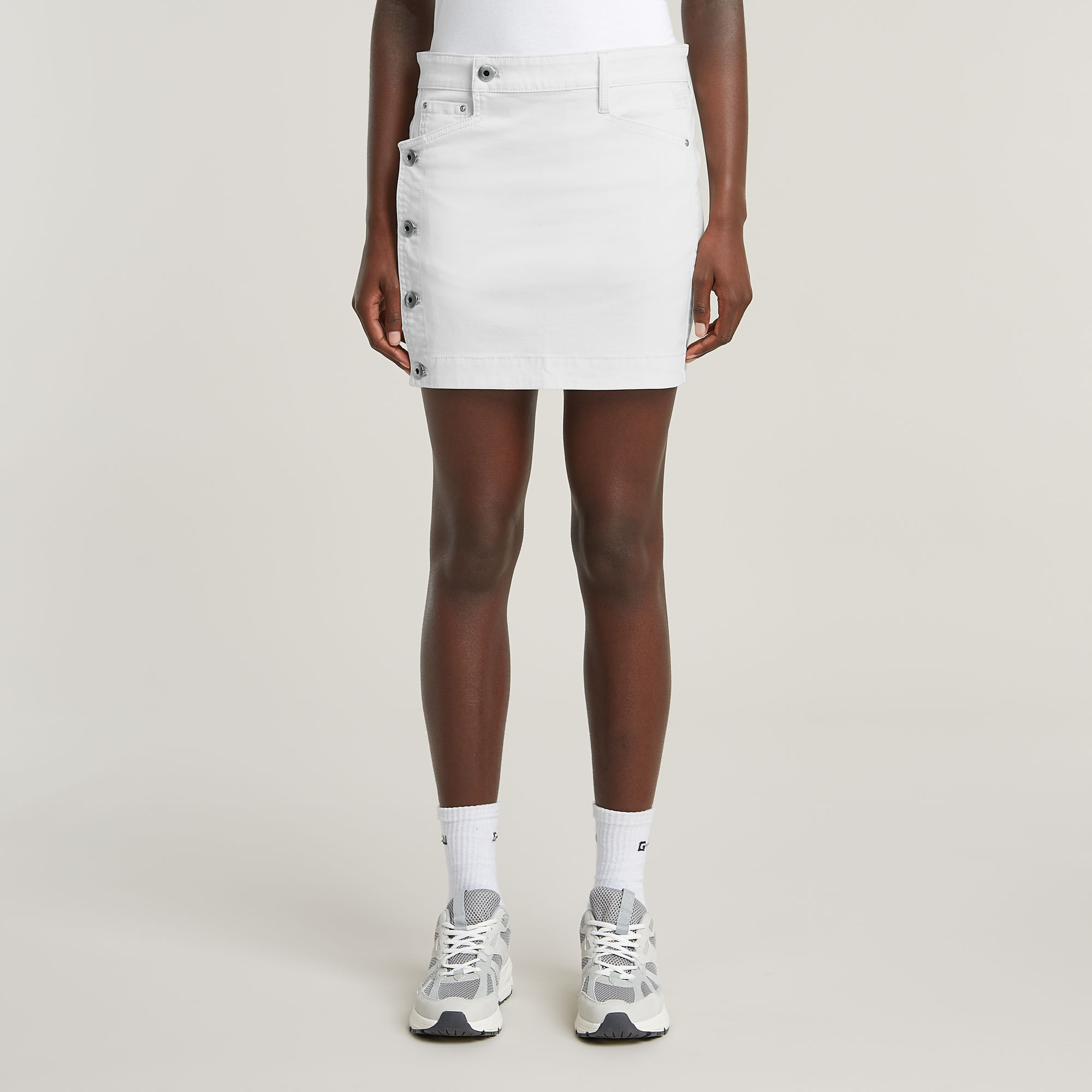 G-Star RAW Minirok Button Through - Wit - Dames