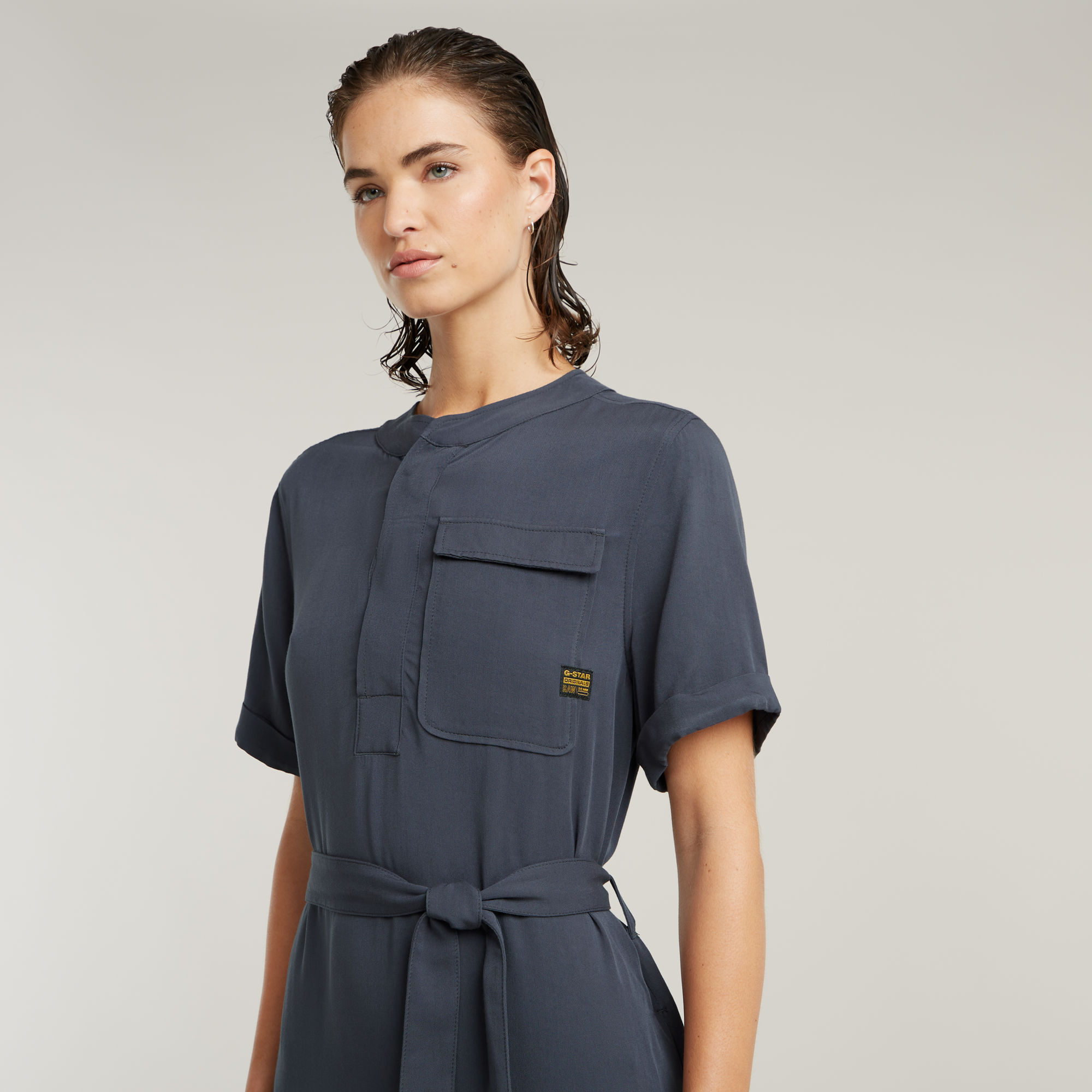 G-Star RAW Jurk Belted Grijs Dames