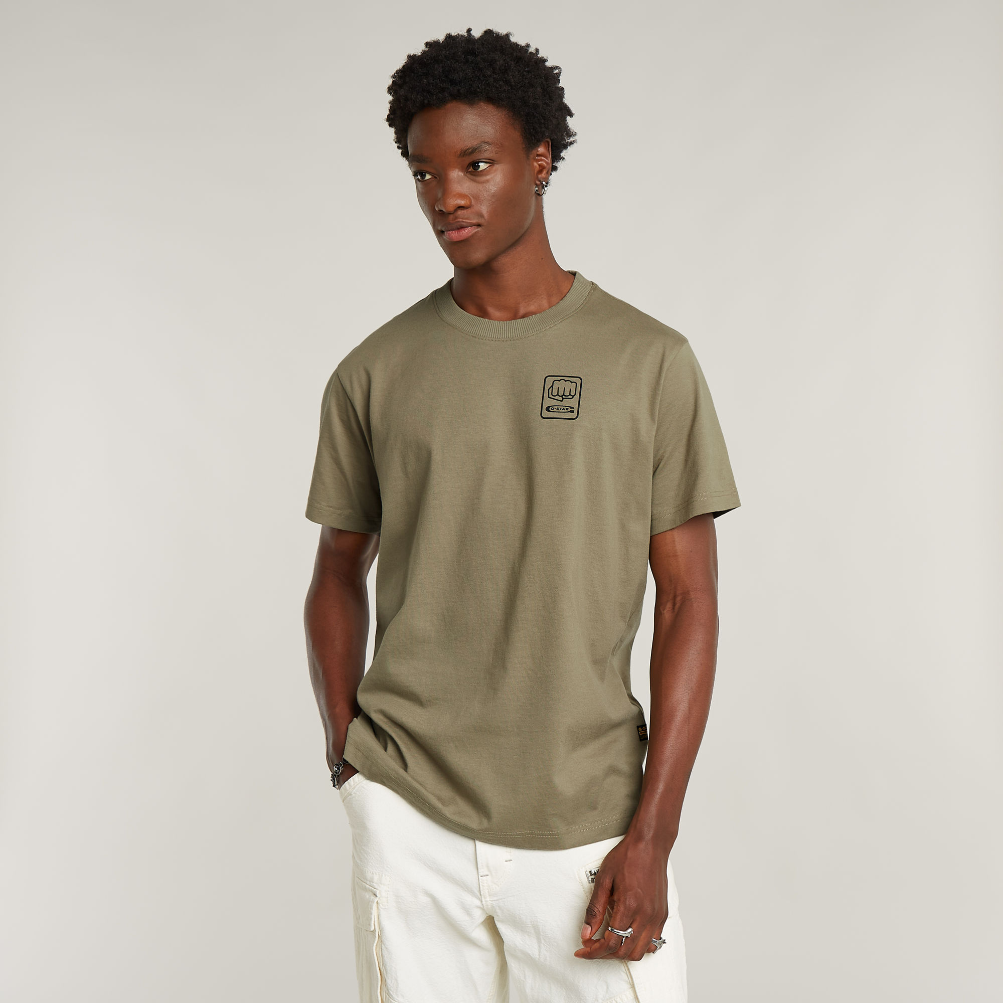 G-Star RAW Back Graphic Loose T-Shirt Groen Heren