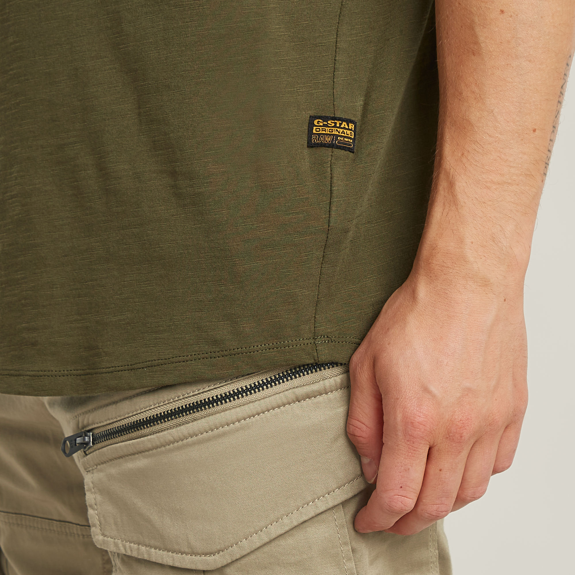 G-Star RAW Lash Back Graphic T-Shirt Groen Heren