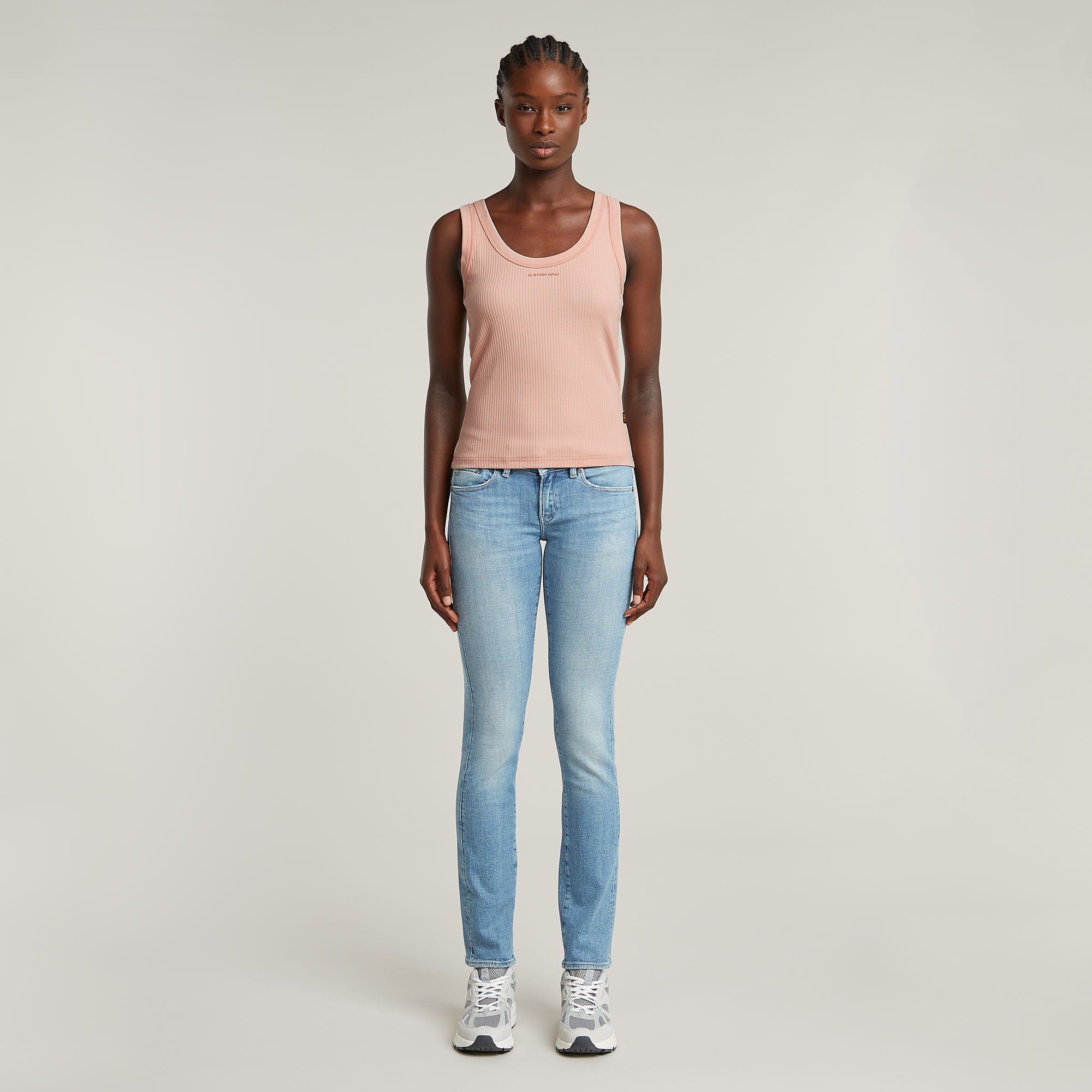 Thumbnail - Slim Rib Tanktop - Pink - Damen
