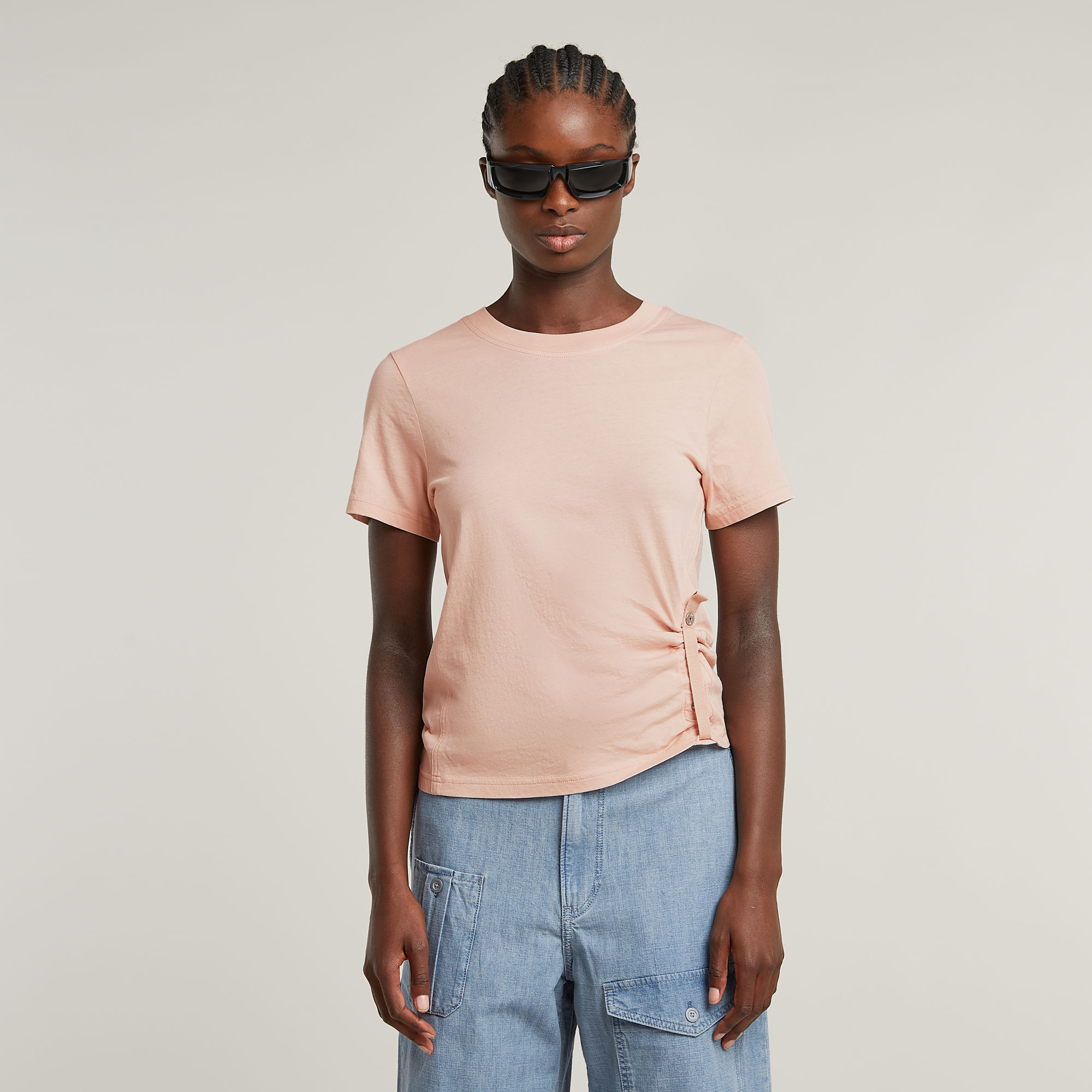 

Adjustable Slim T-Shirt - Pink - Women