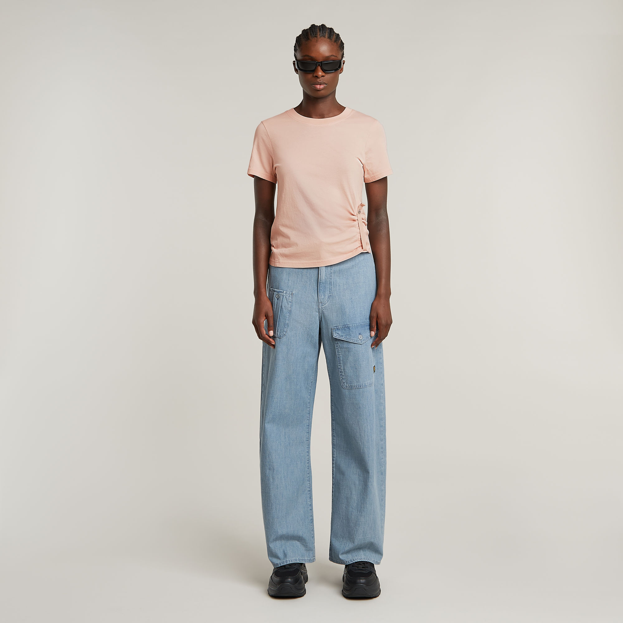G-Star RAW Adjustable Slim T-shirt Roze Dames