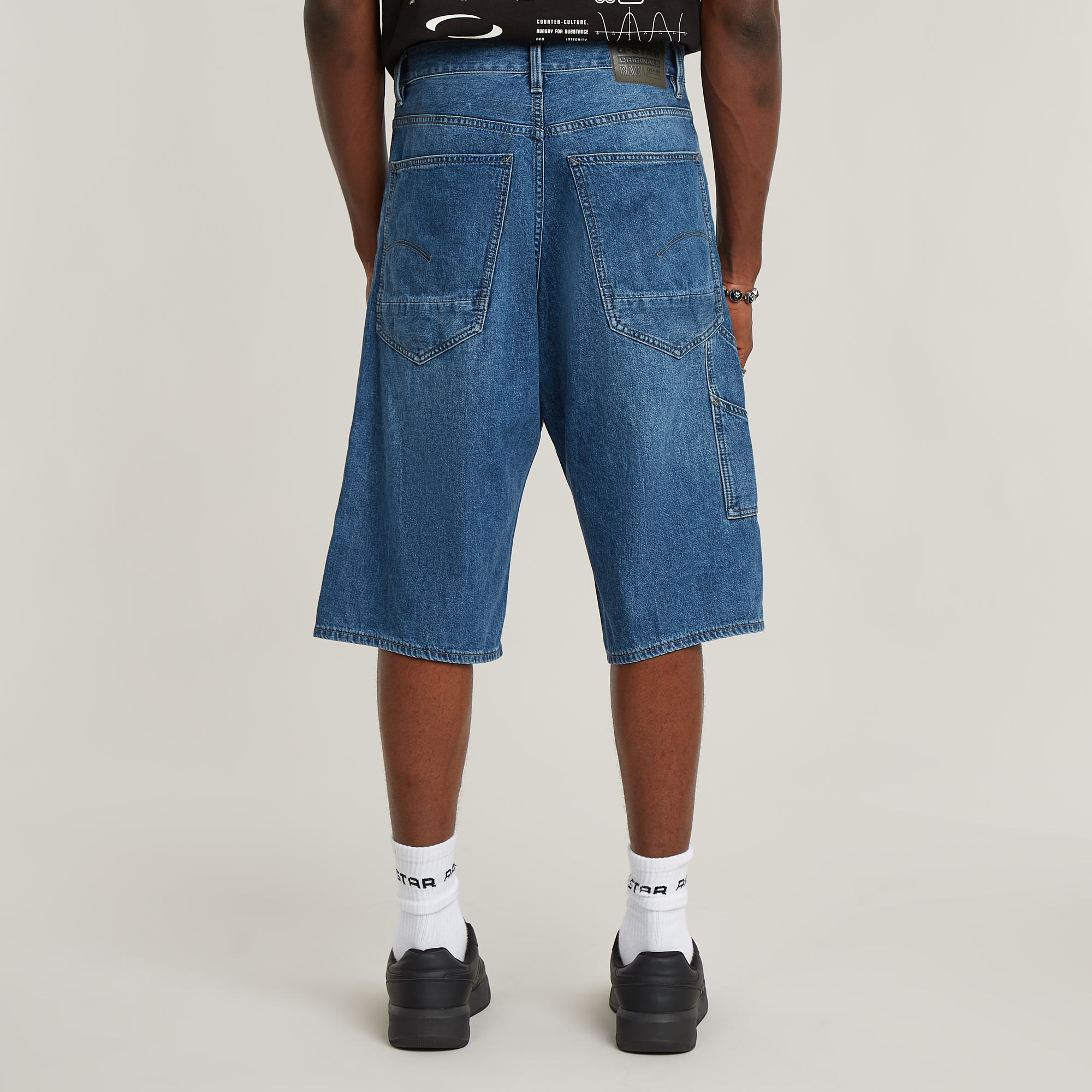 G-Star RAW Bam Logger Short Midden blauw Heren
