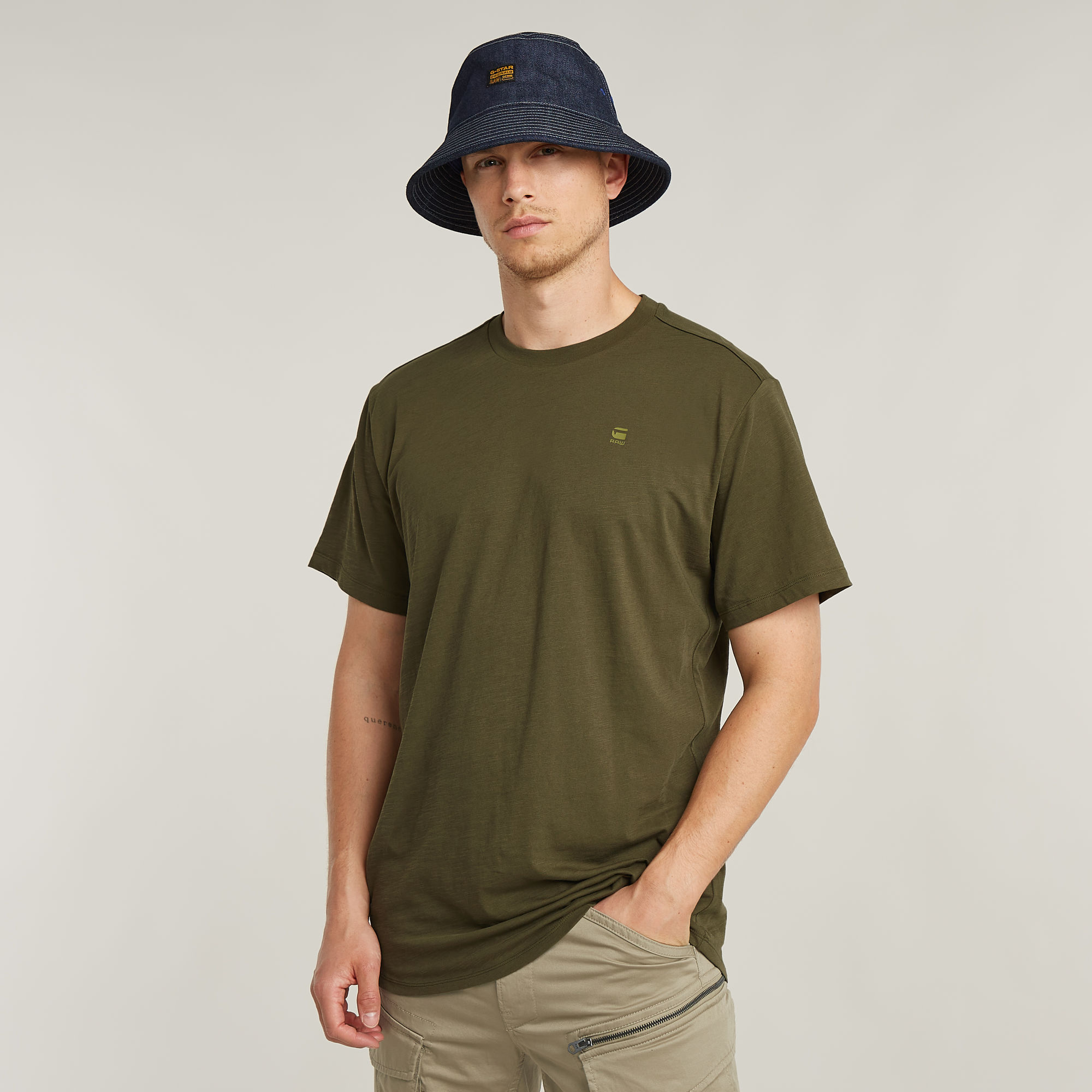 G-Star RAW Lash Back Graphic T-Shirt Groen Heren