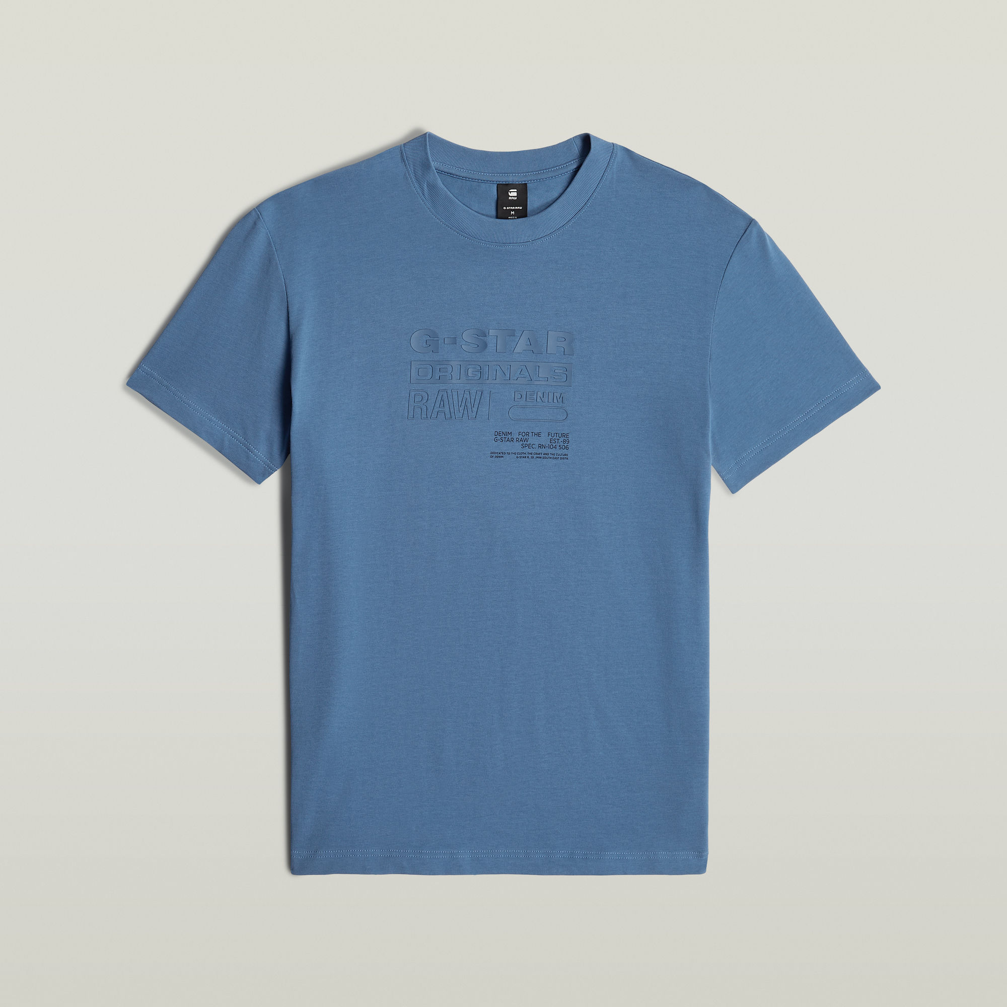 G-Star RAW Originals T-Shirt Midden blauw Heren