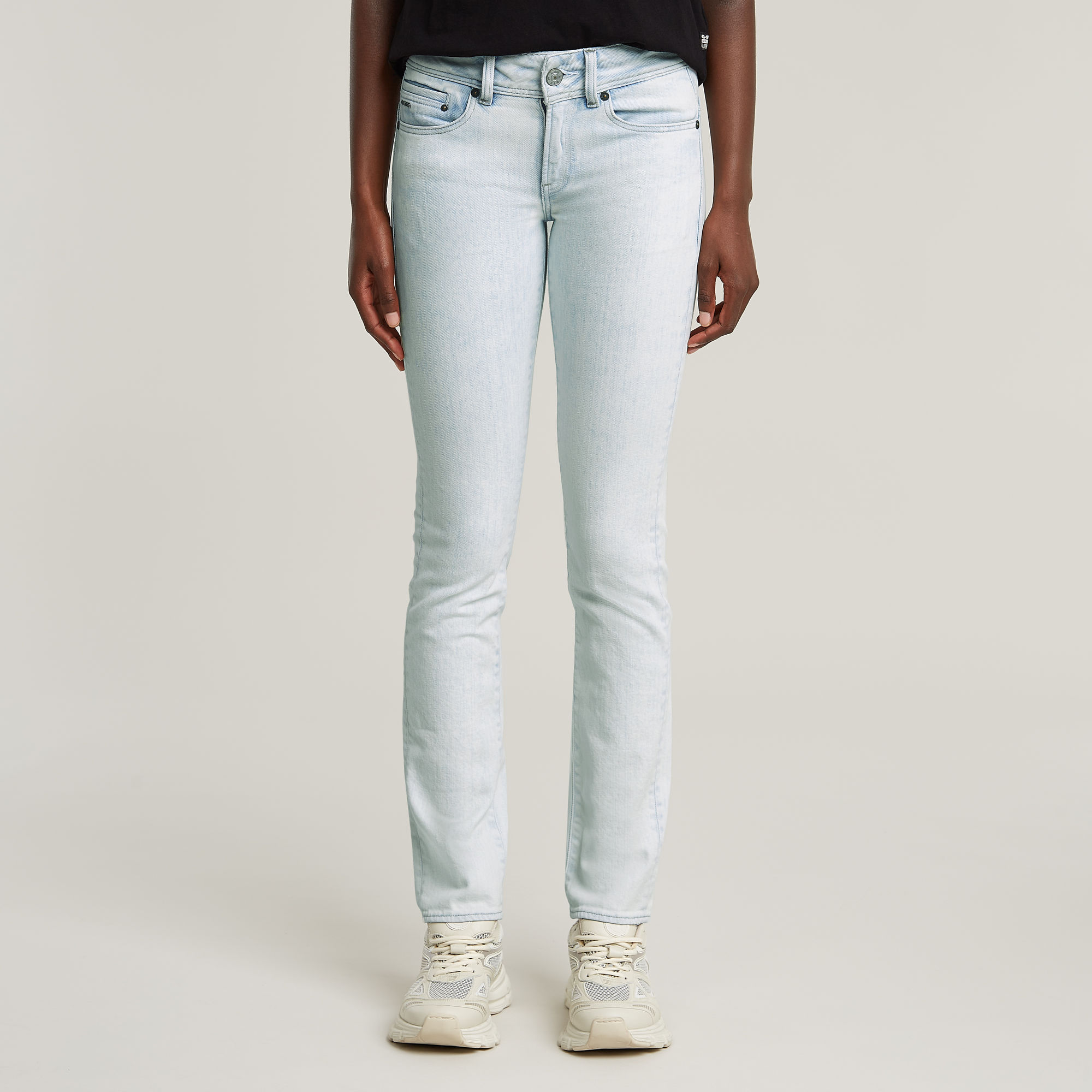 Midge Slim Straight Jeans - Hellblau - Damen