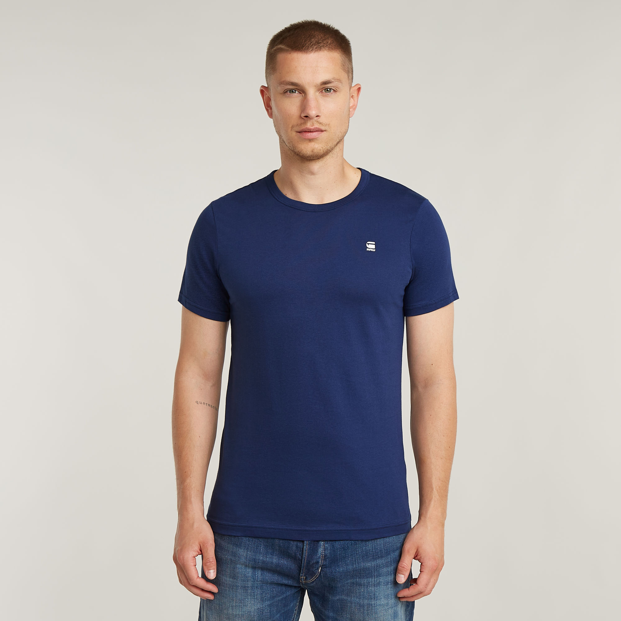 G-Star RAW Daplin T-Shirt - Midden blauw - Heren