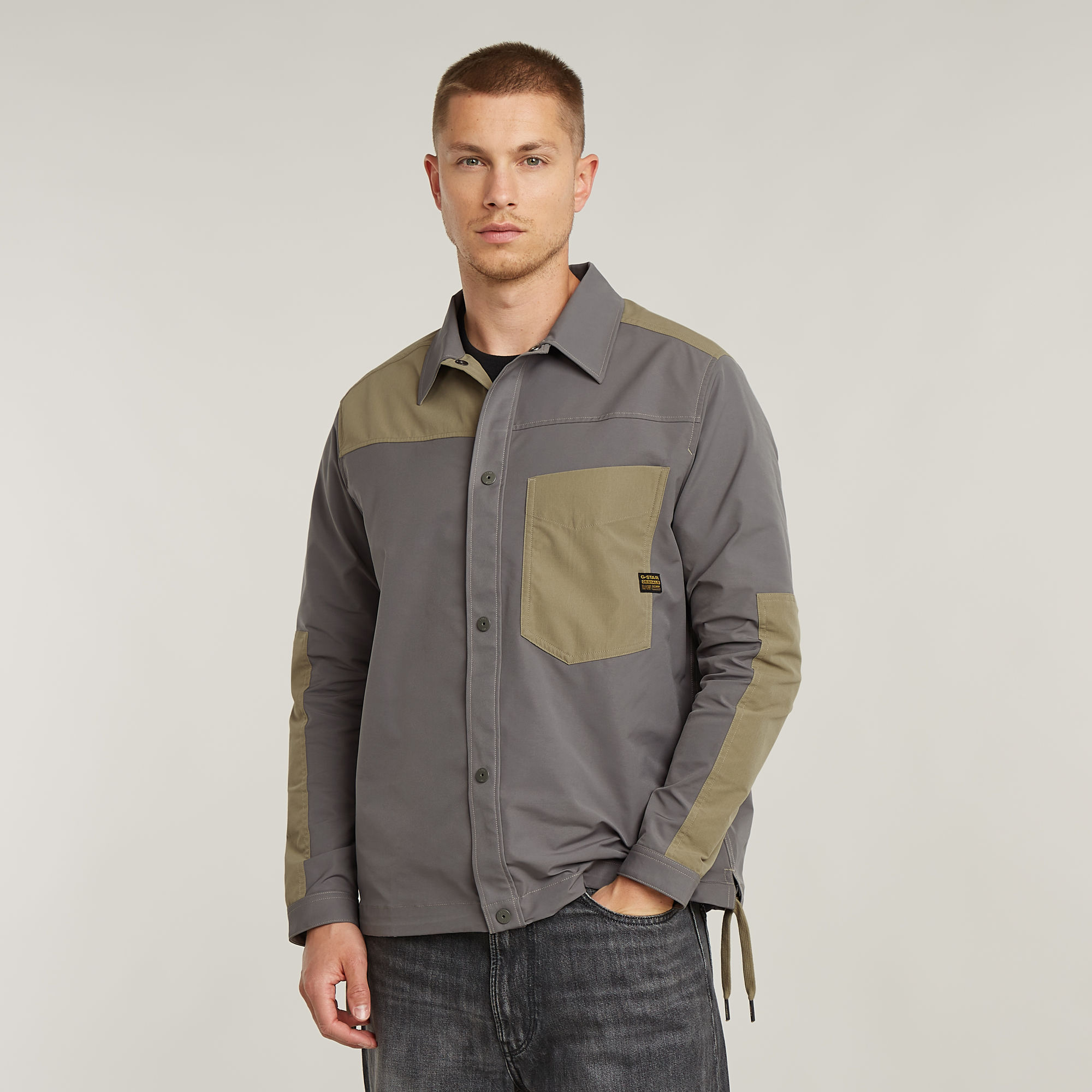 G-Star RAW One Pocket Relaxed PM Shirt Grijs Heren