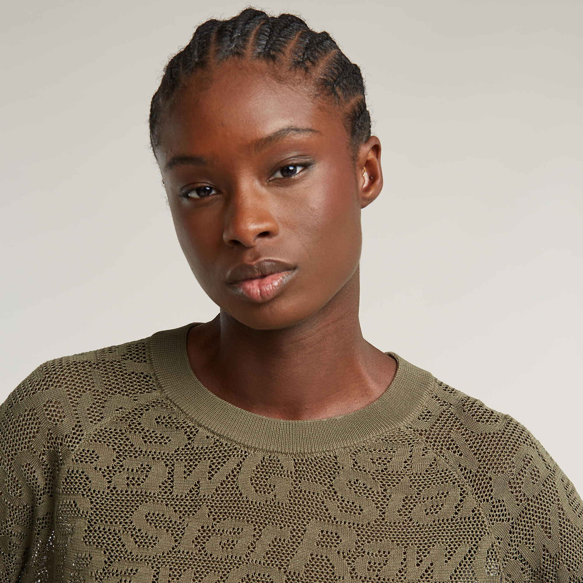 G-Star RAW Pointelle Lichtgewicht Gebreide Trui Groen Dames
