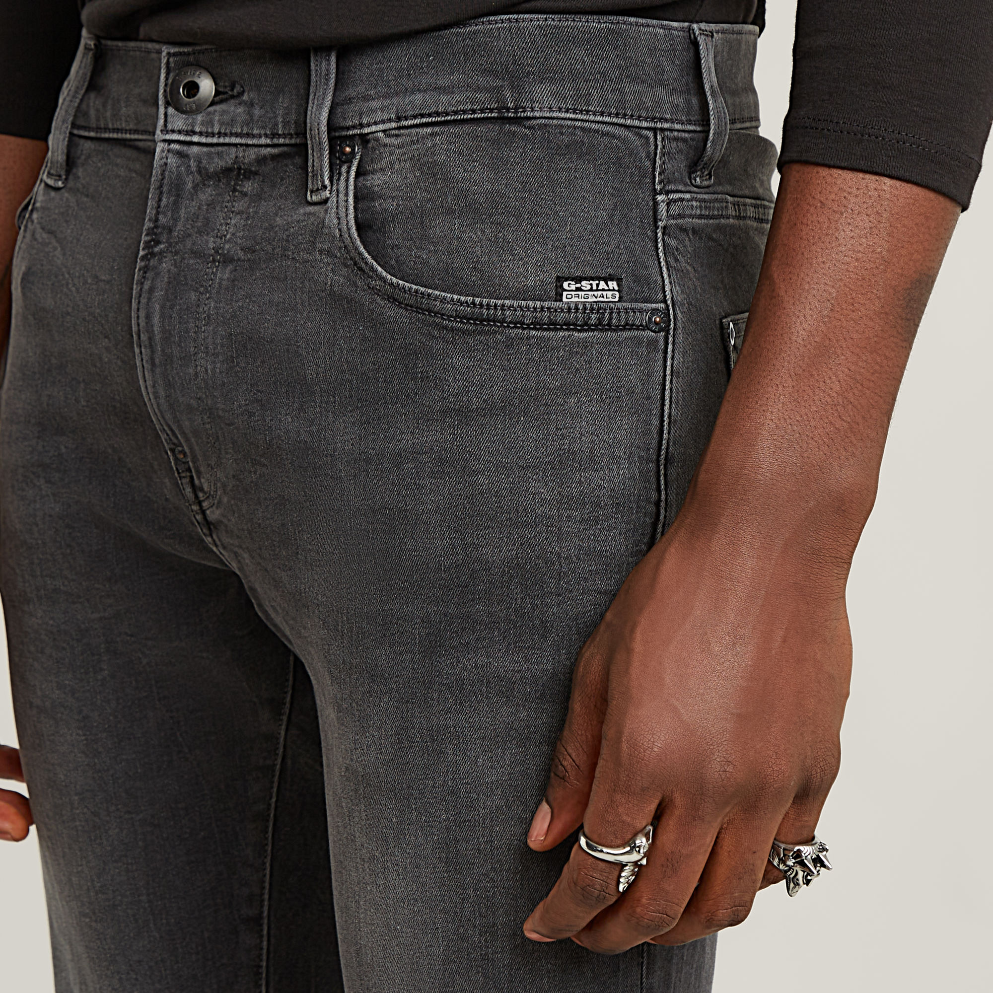 G-Star RAW Revend Skinny Jeans Zwart Heren