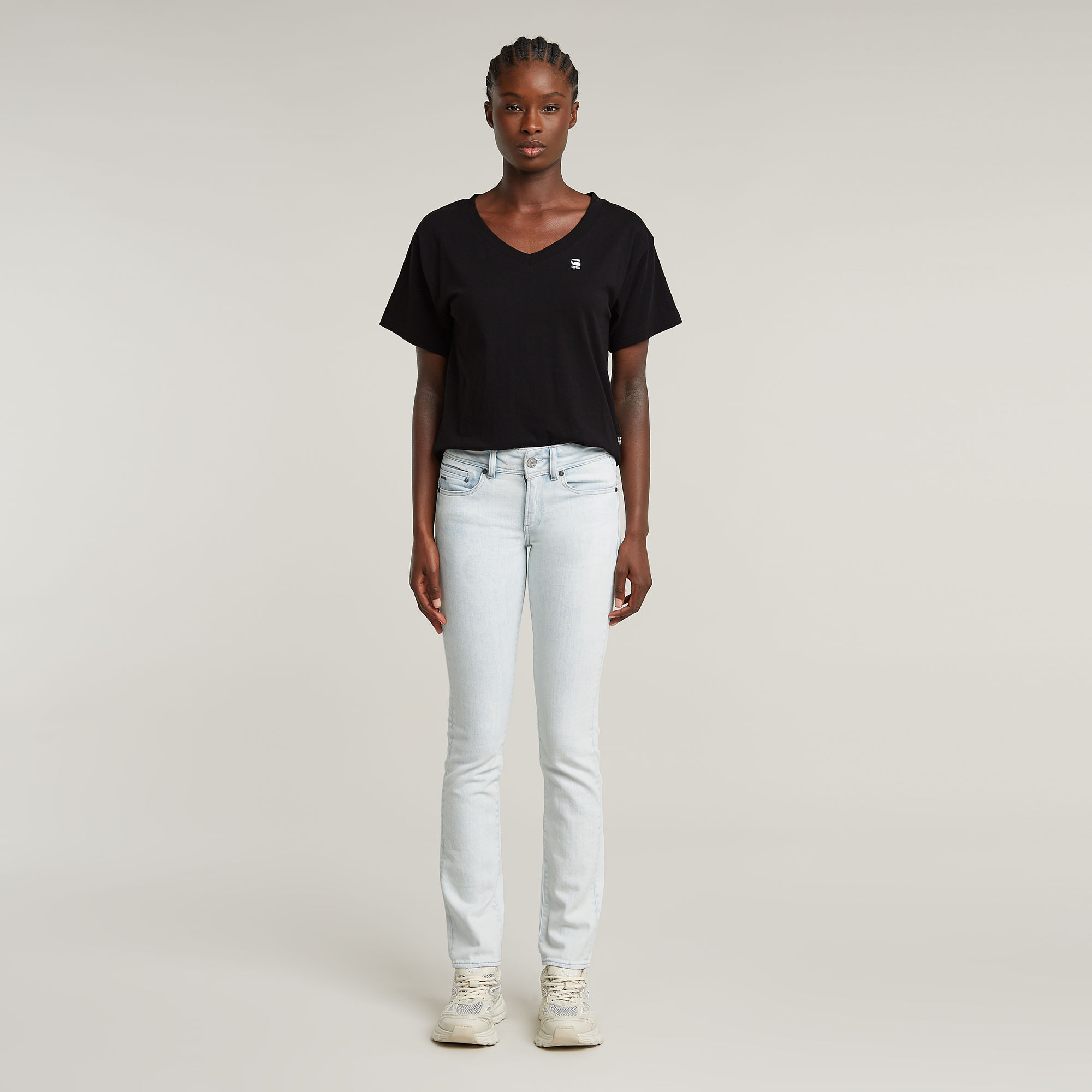 G-Star RAW Midge Slim Straight Jeans Lichtblauw Dames