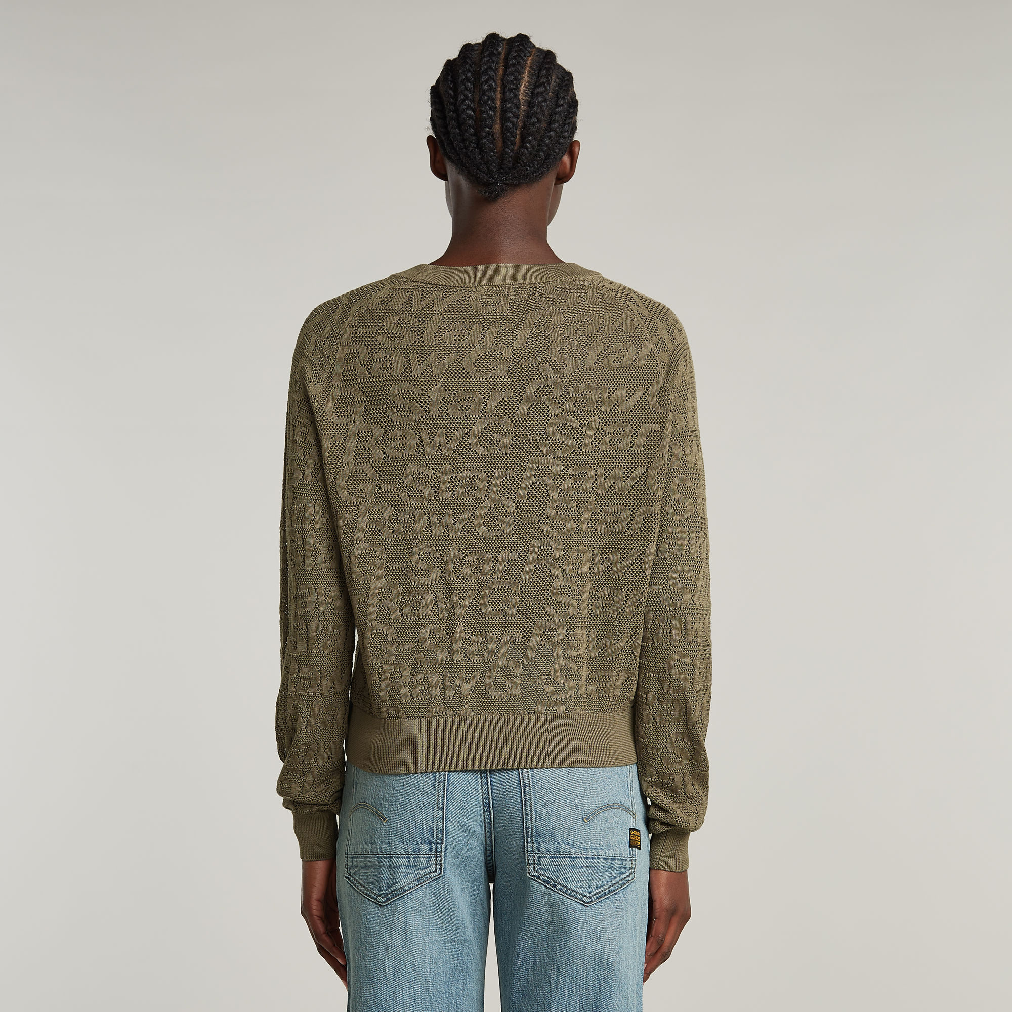 G-Star RAW Pointelle Lichtgewicht Gebreide Trui Groen Dames