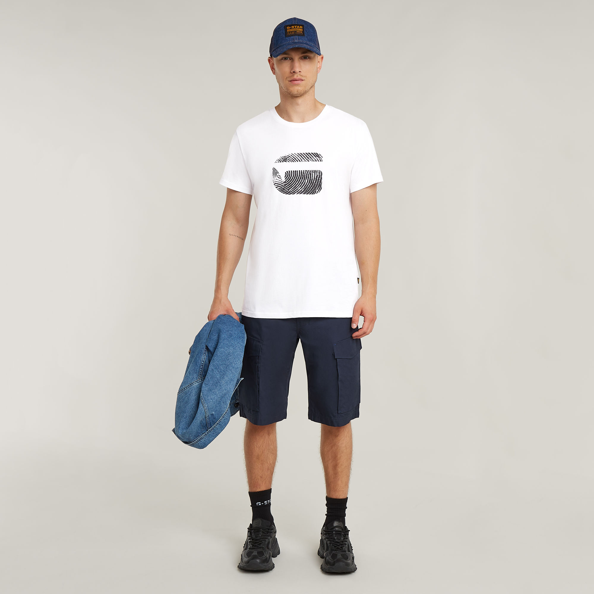 Thumbnail - Finger Print Burger T-Shirt - Weiß - Herren