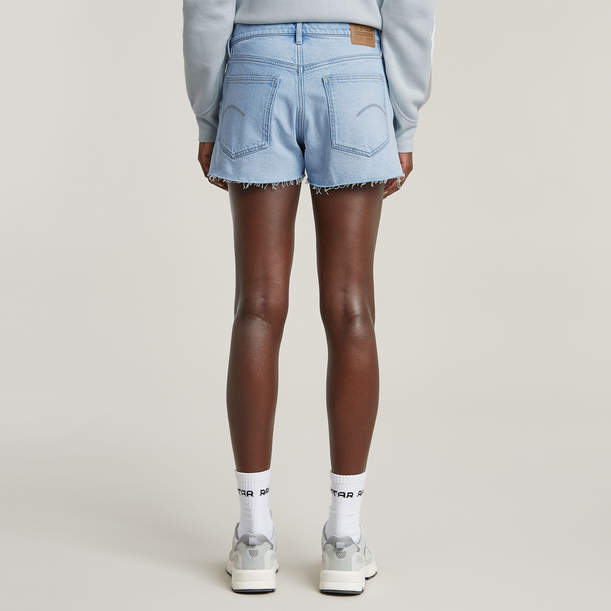 G-Star RAW True Raw Edge Denimshort Lichtblauw Dames
