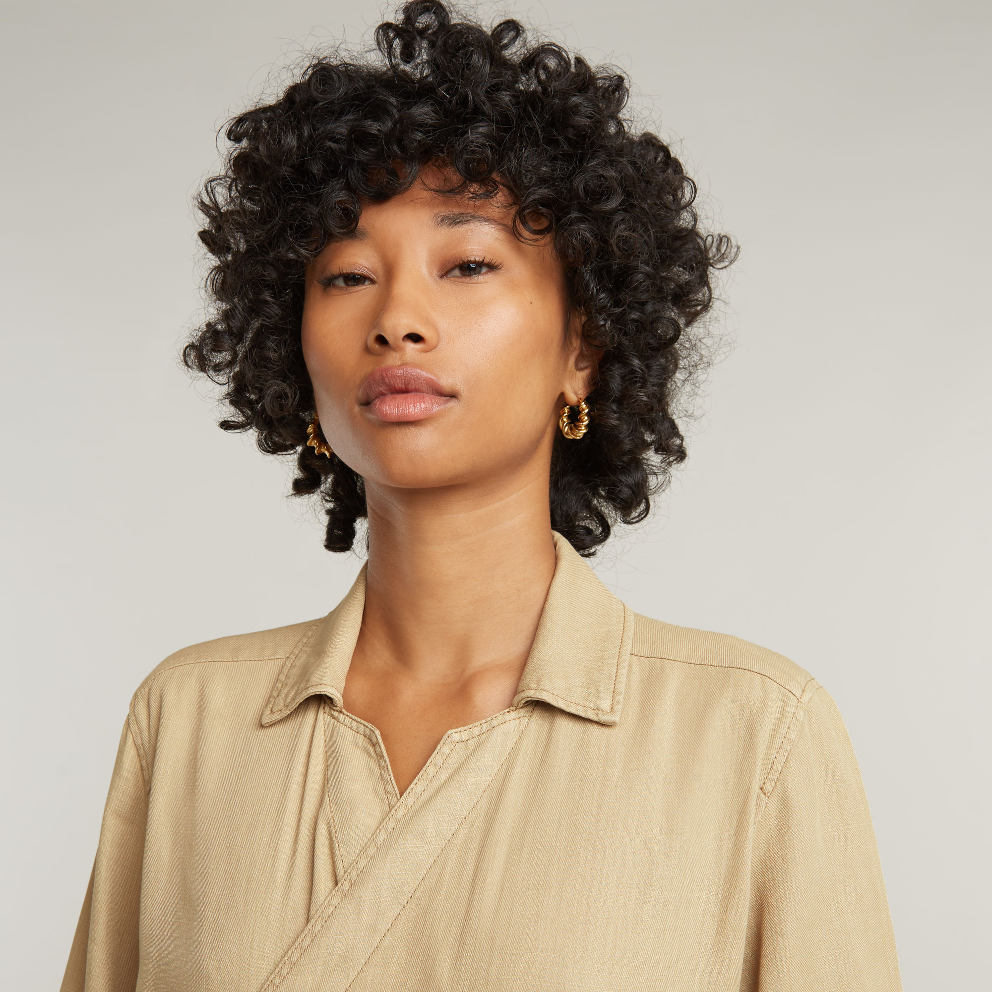 G-Star RAW Wrap Jumpsuit Beige Dames