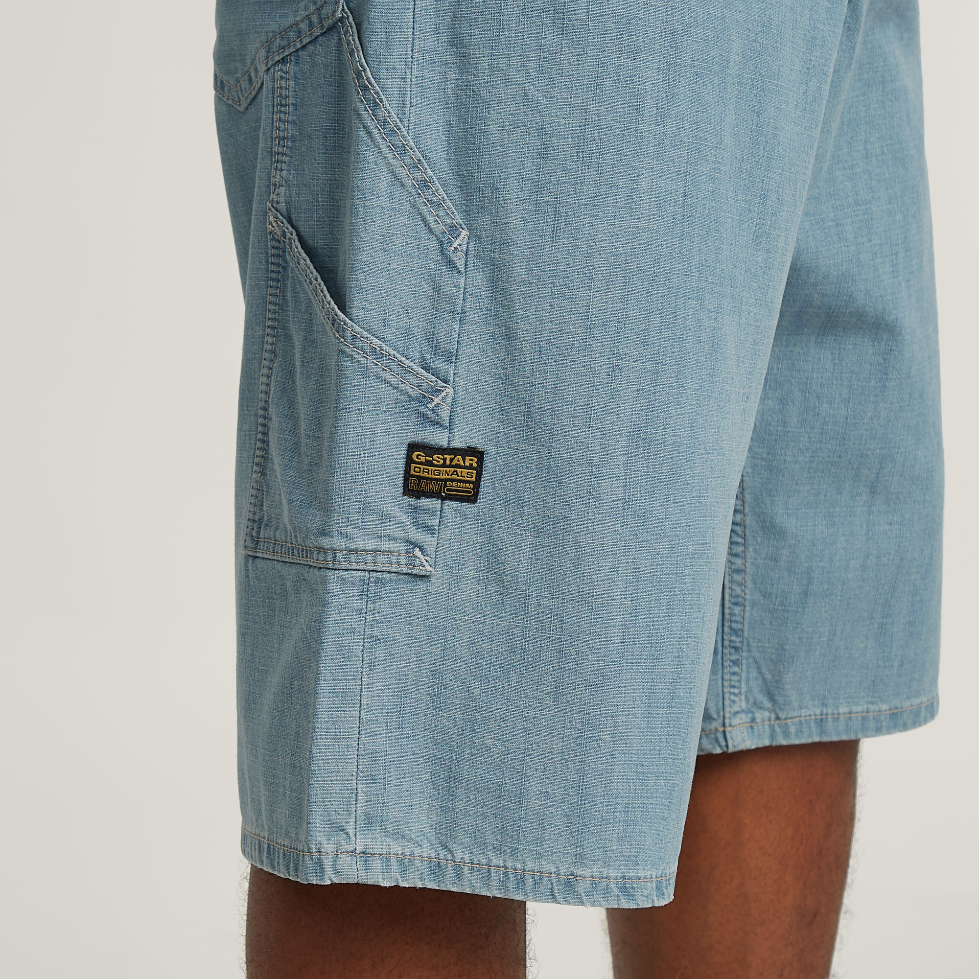 G-Star RAW Bam Logger Short Lichtblauw Heren