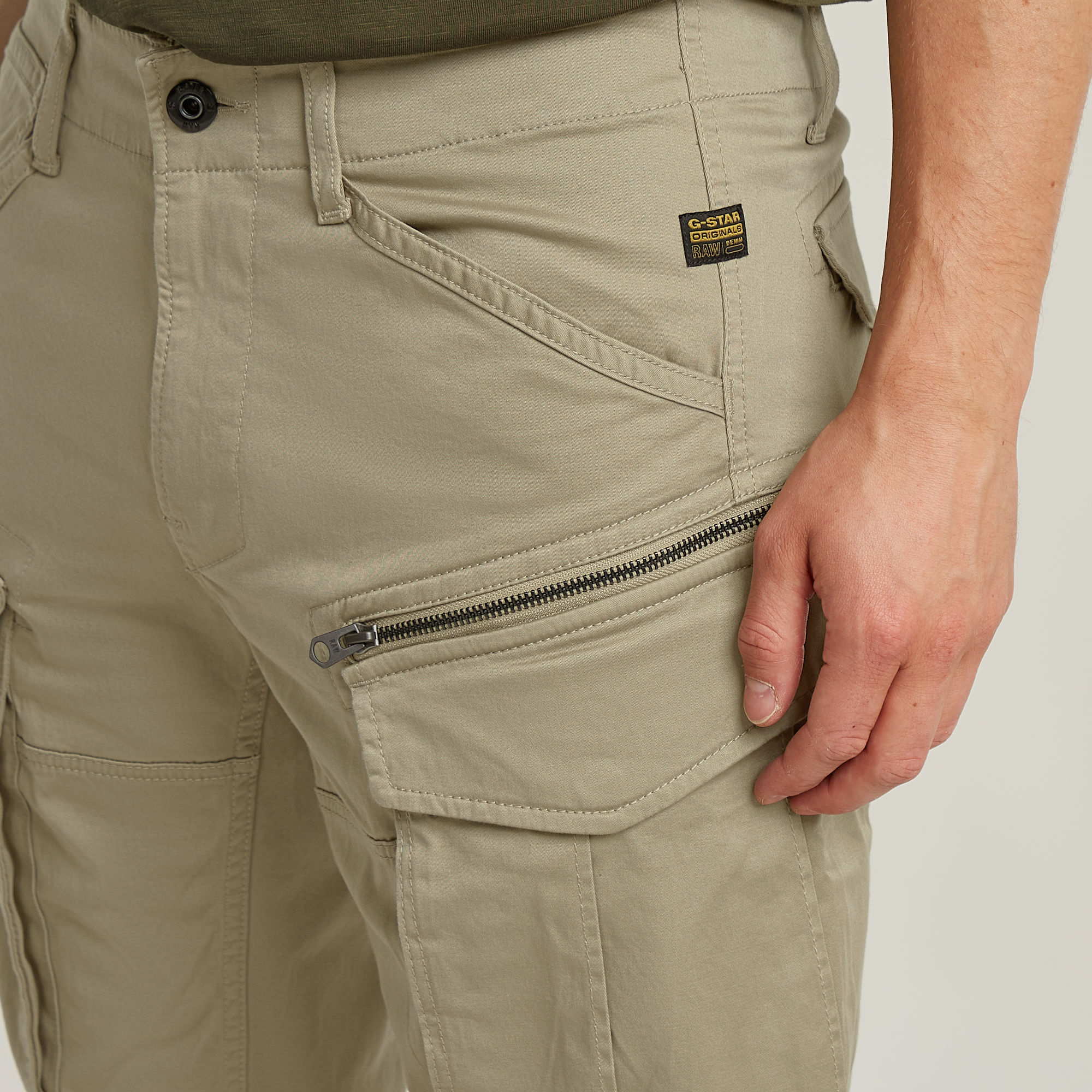 G-Star RAW Rovic Zip Regular Short Beige Heren