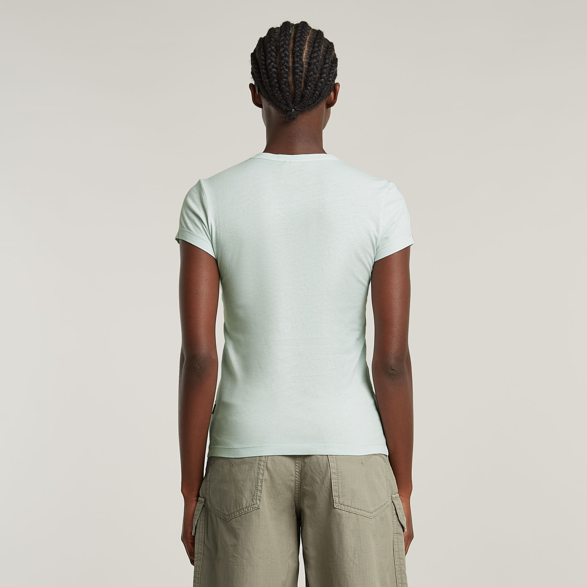 G-Star RAW Overdyed Eyben Slim V-Neck Top Lichtblauw Dames