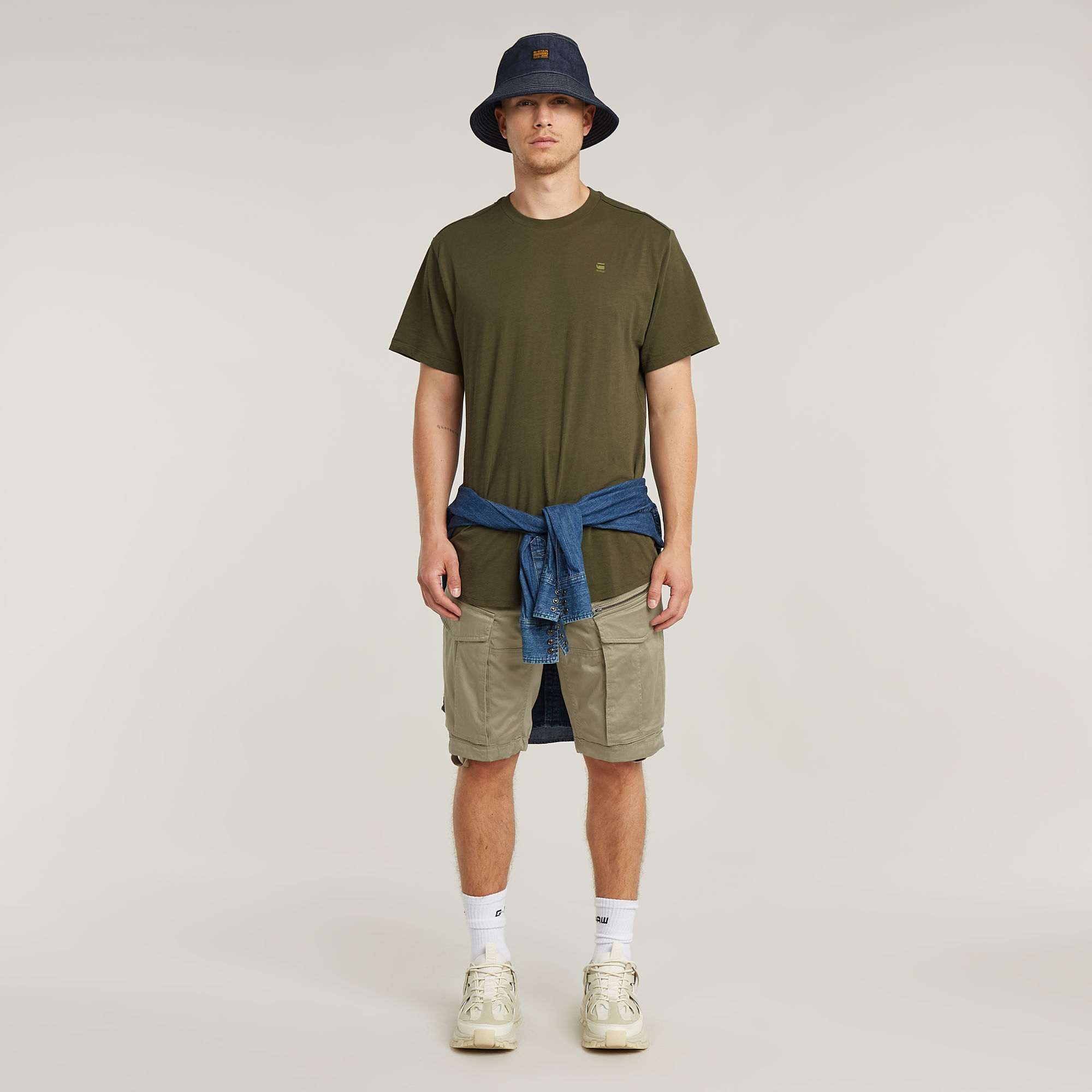 G-Star RAW Rovic Zip Regular Short Beige Heren