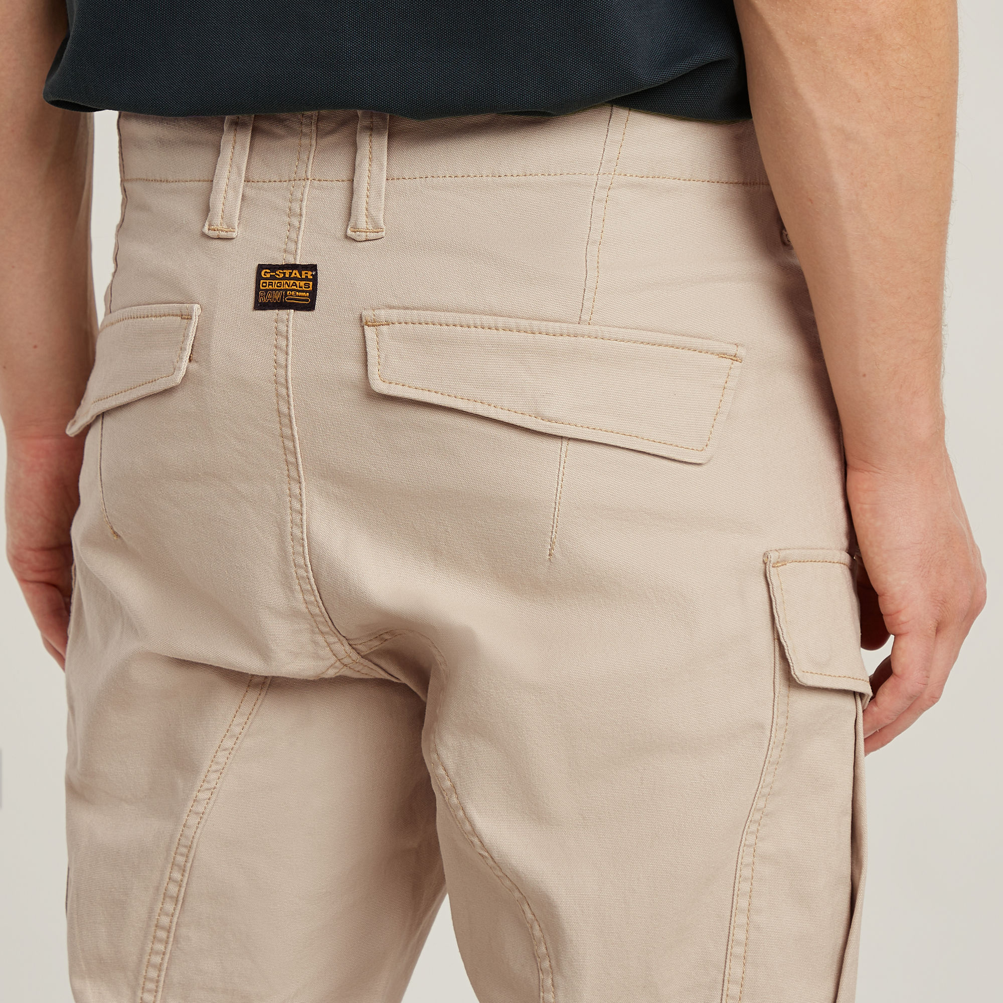 G-Star RAW Zip Pocket 3D Skinny Cargo Broek 2.0 Beige Heren