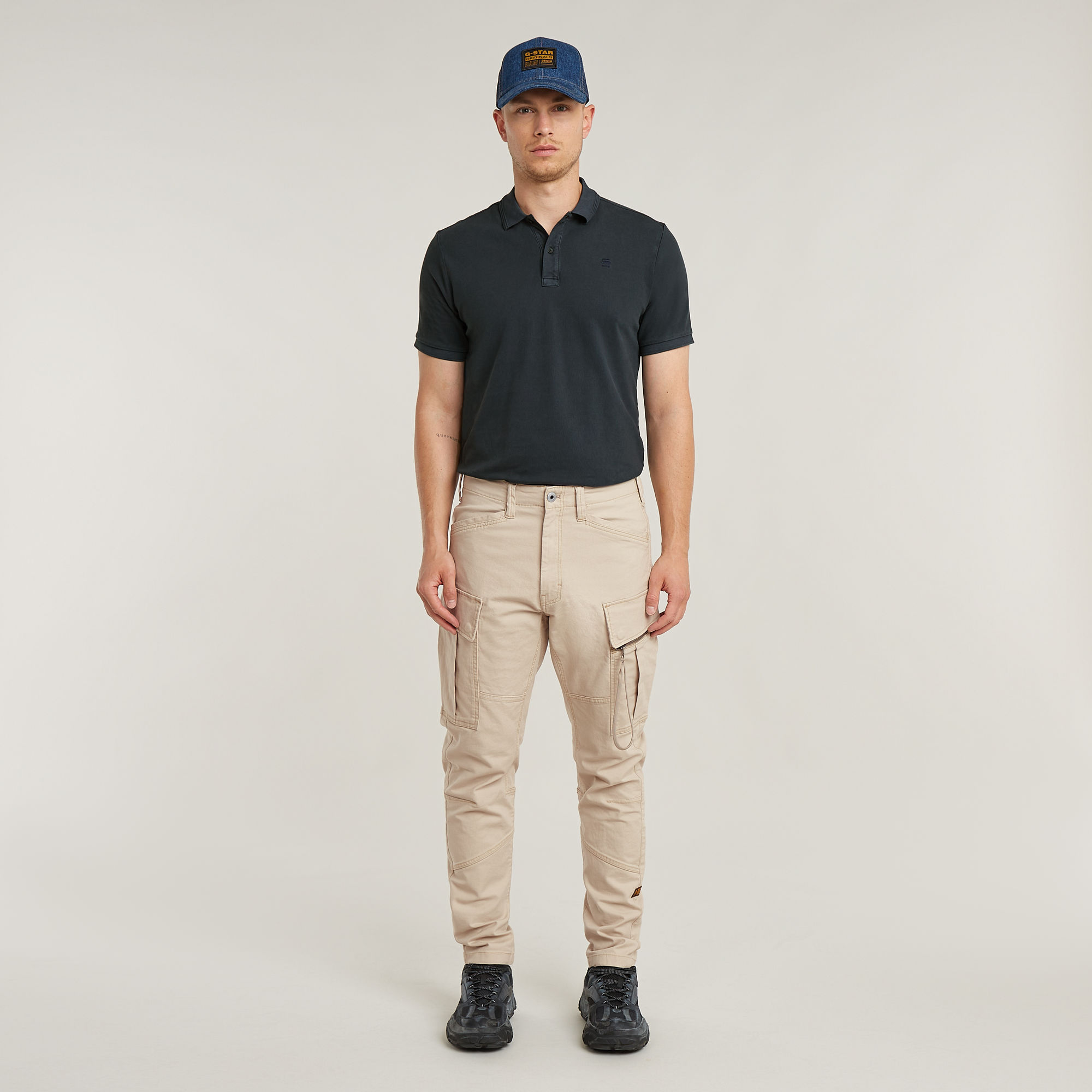 G-Star RAW Zip Pocket 3D Skinny Cargo Broek 2.0 Beige Heren