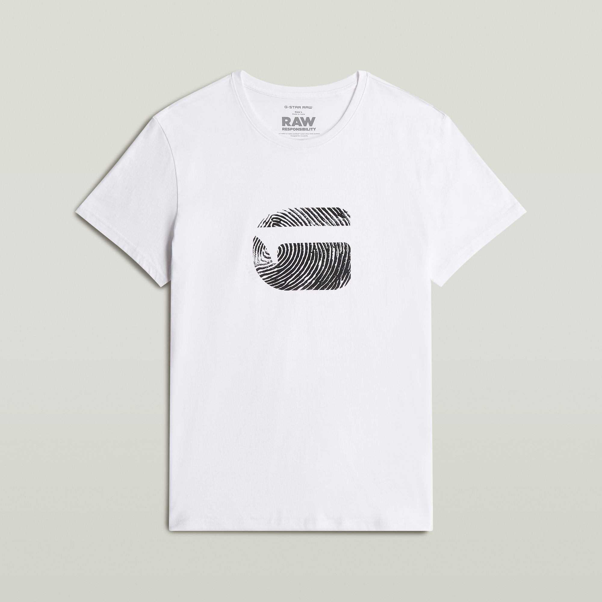 Thumbnail - Finger Print Burger T-Shirt - Weiß - Herren