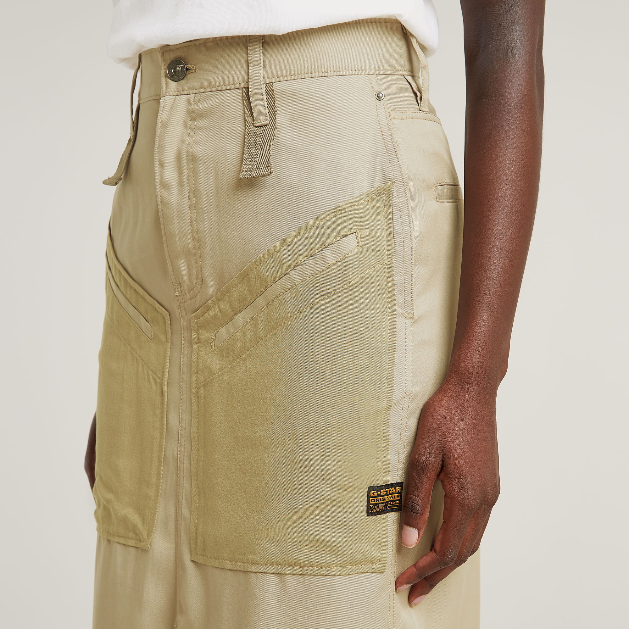 G-Star RAW Viktoria Tone On Tone Rok Beige Dames