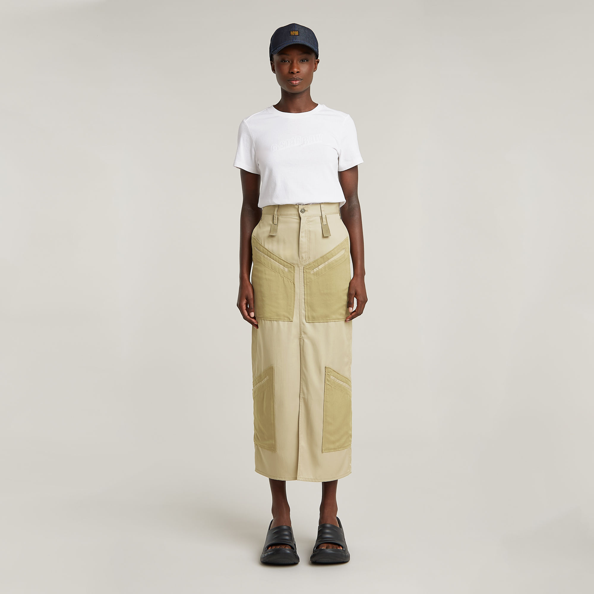 G-Star RAW Viktoria Tone On Tone Rok Beige Dames