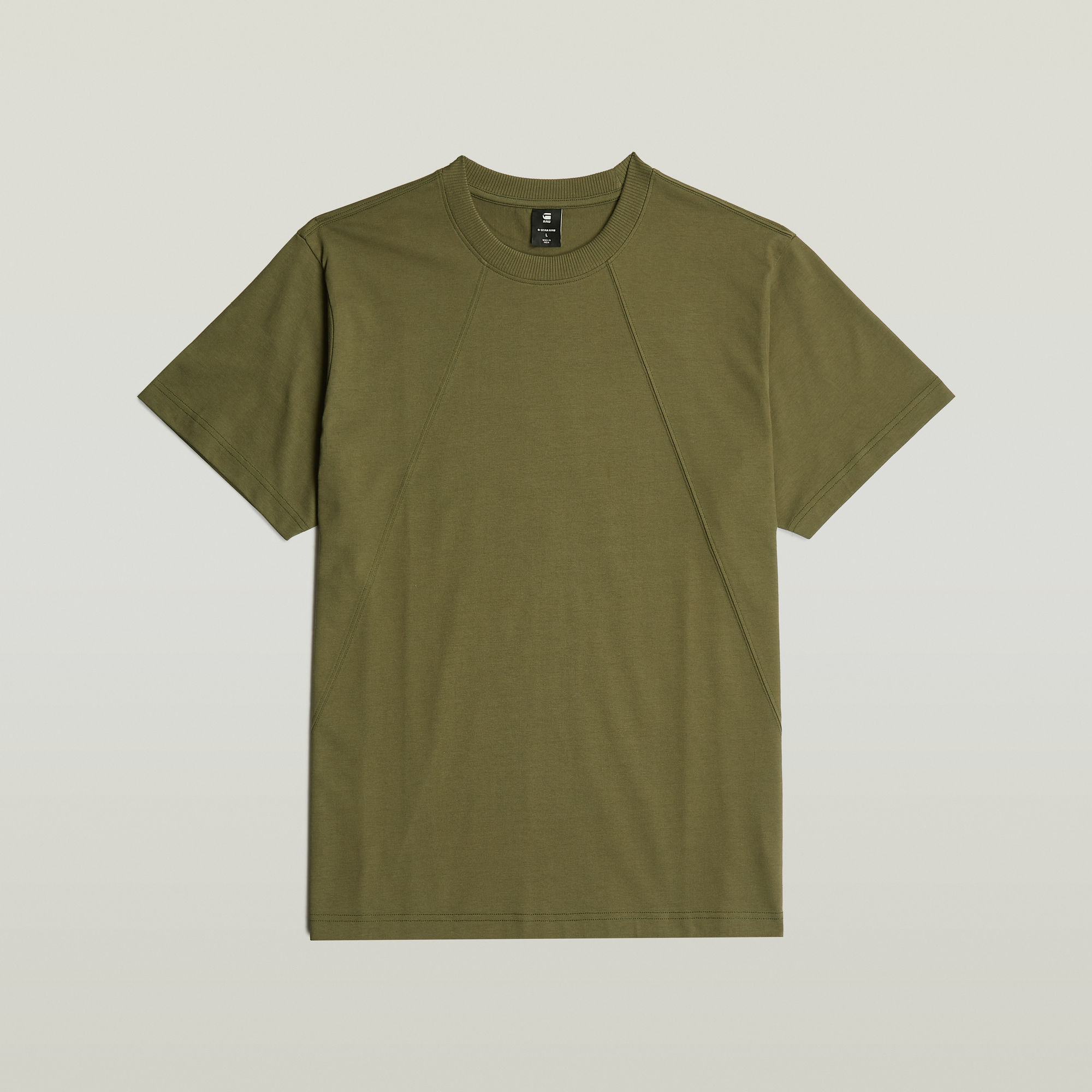 G-Star RAW Seam Detail Loose T-Shirt Groen Heren