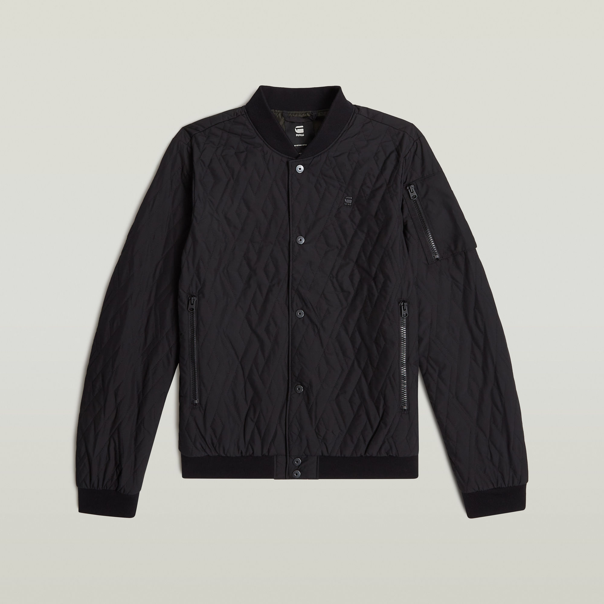 

Quilted Bomber - Black - Women