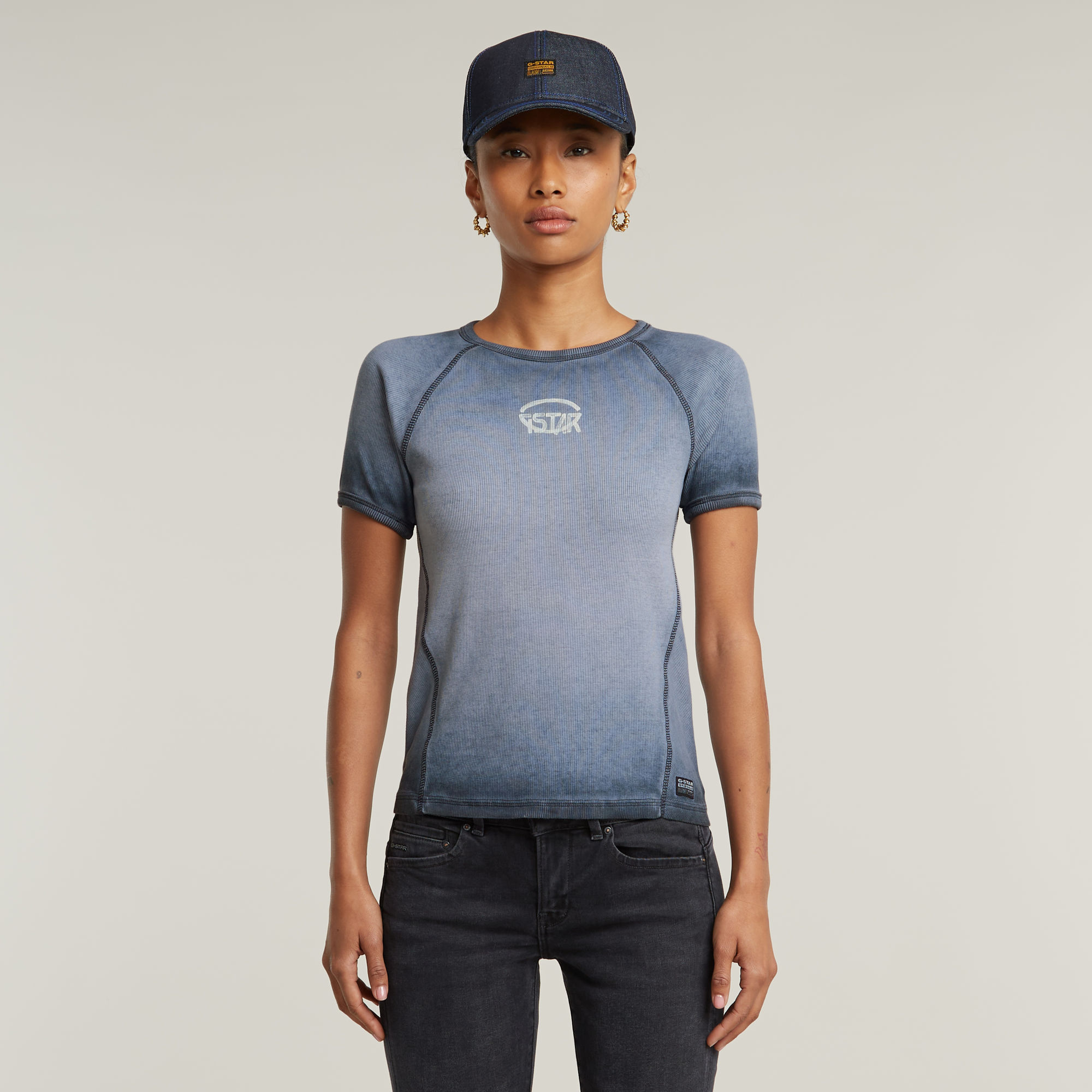 

Army Ringer Slim Top - Dark blue - Women