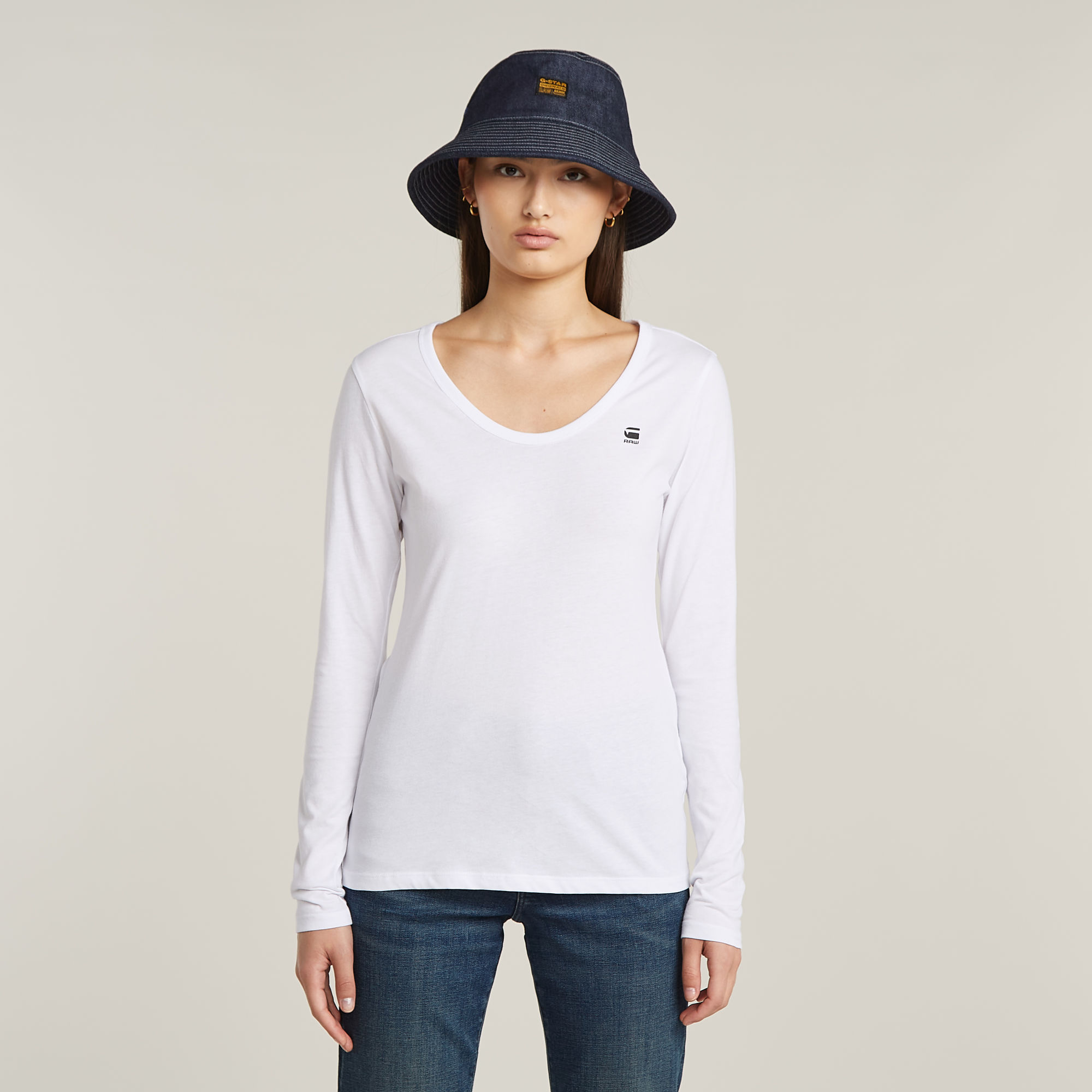 Slim Top - Weiß - Damen