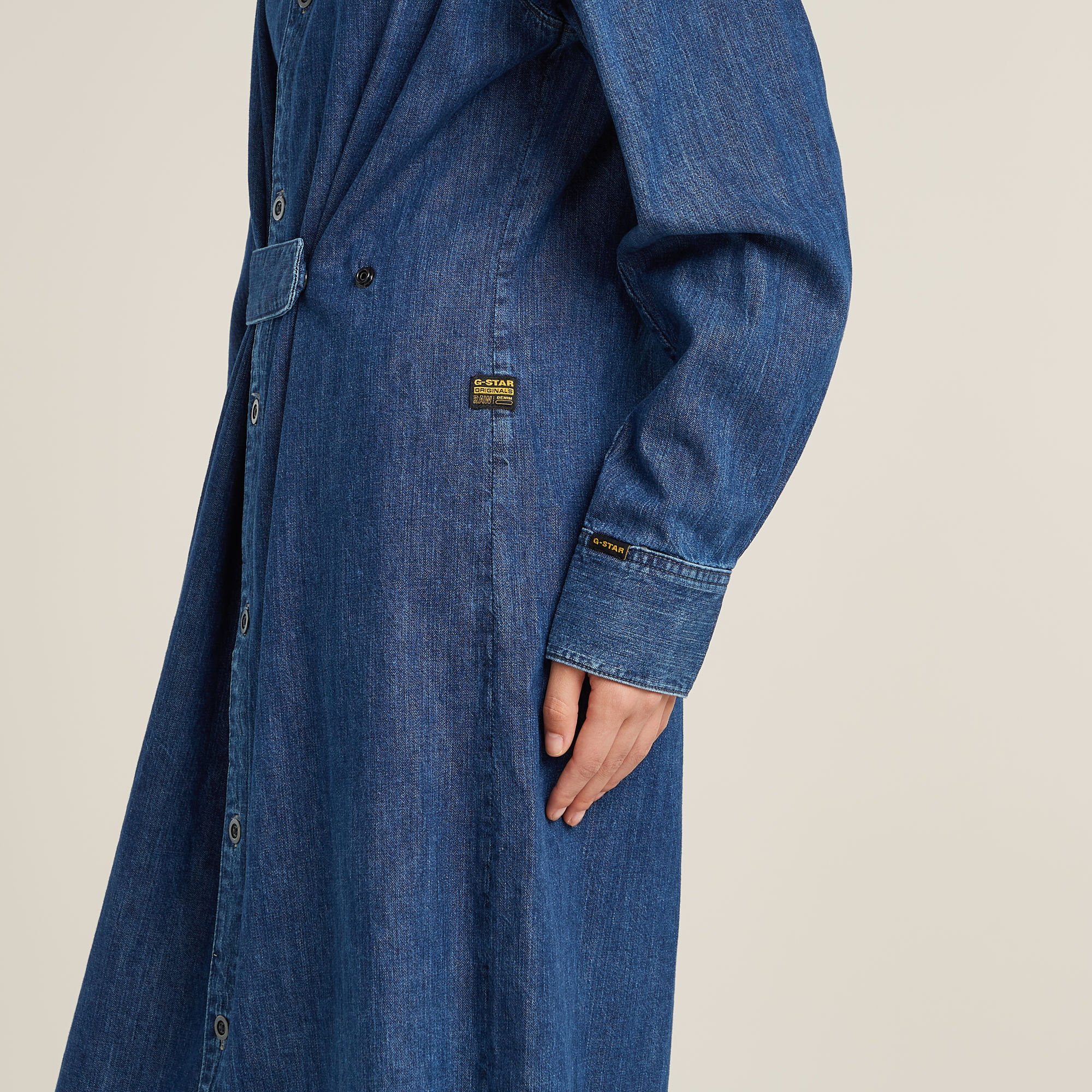 G-Star RAW Blousejurk Long Tab Donkerblauw Dames