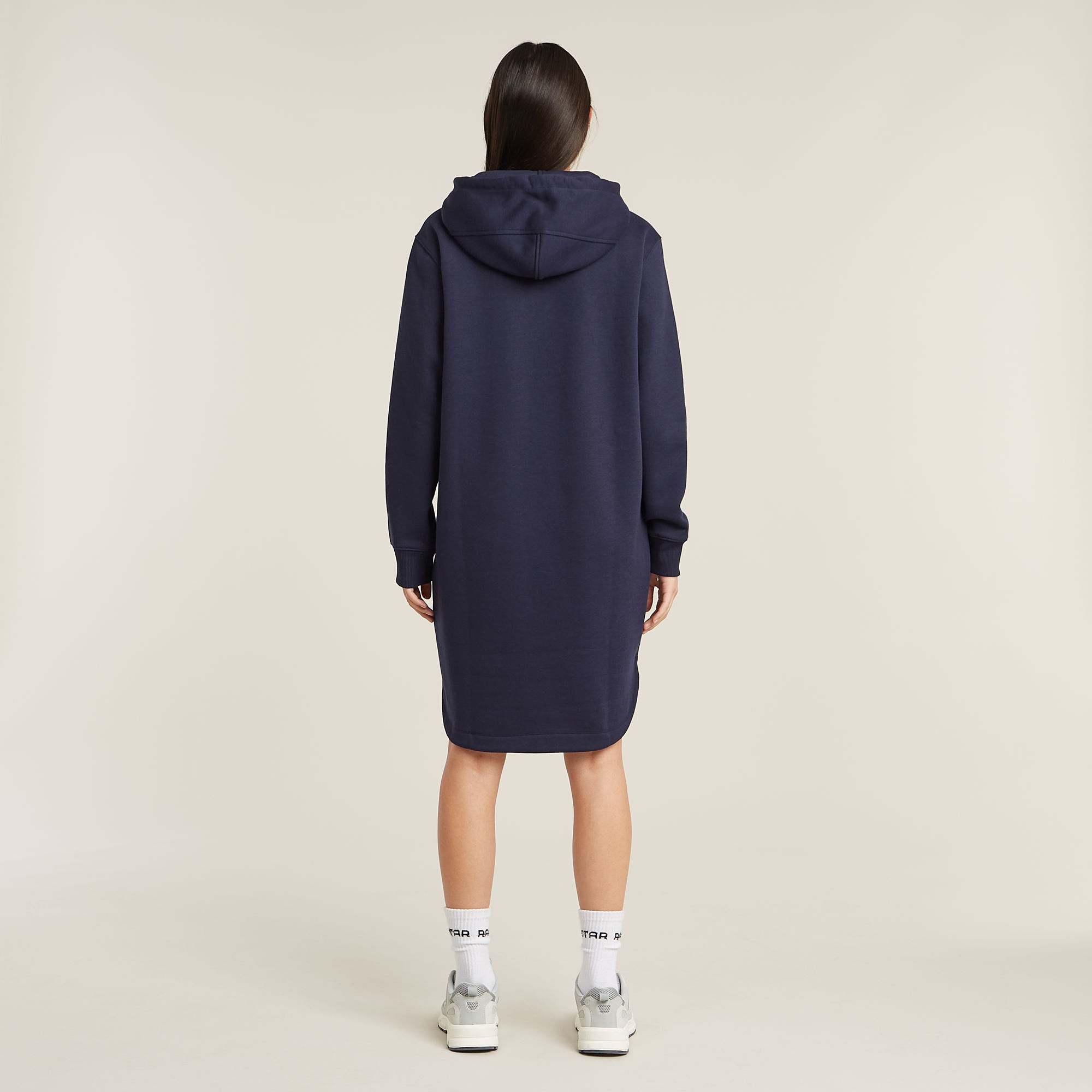 G-Star RAW Logo Sweaterjurk Met Capuchon Donkerblauw Dames