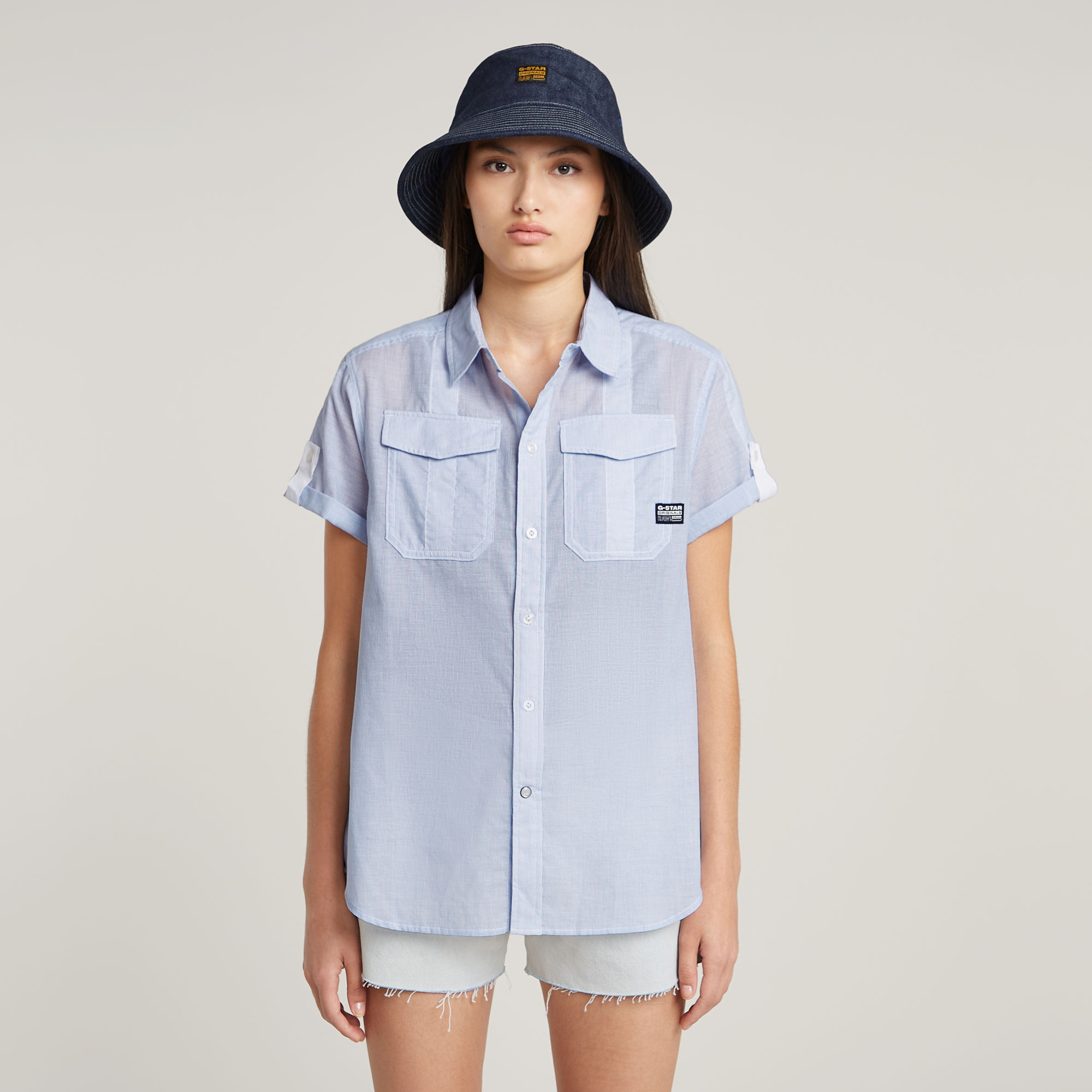 

Button Through Shirt - Multi color - Women