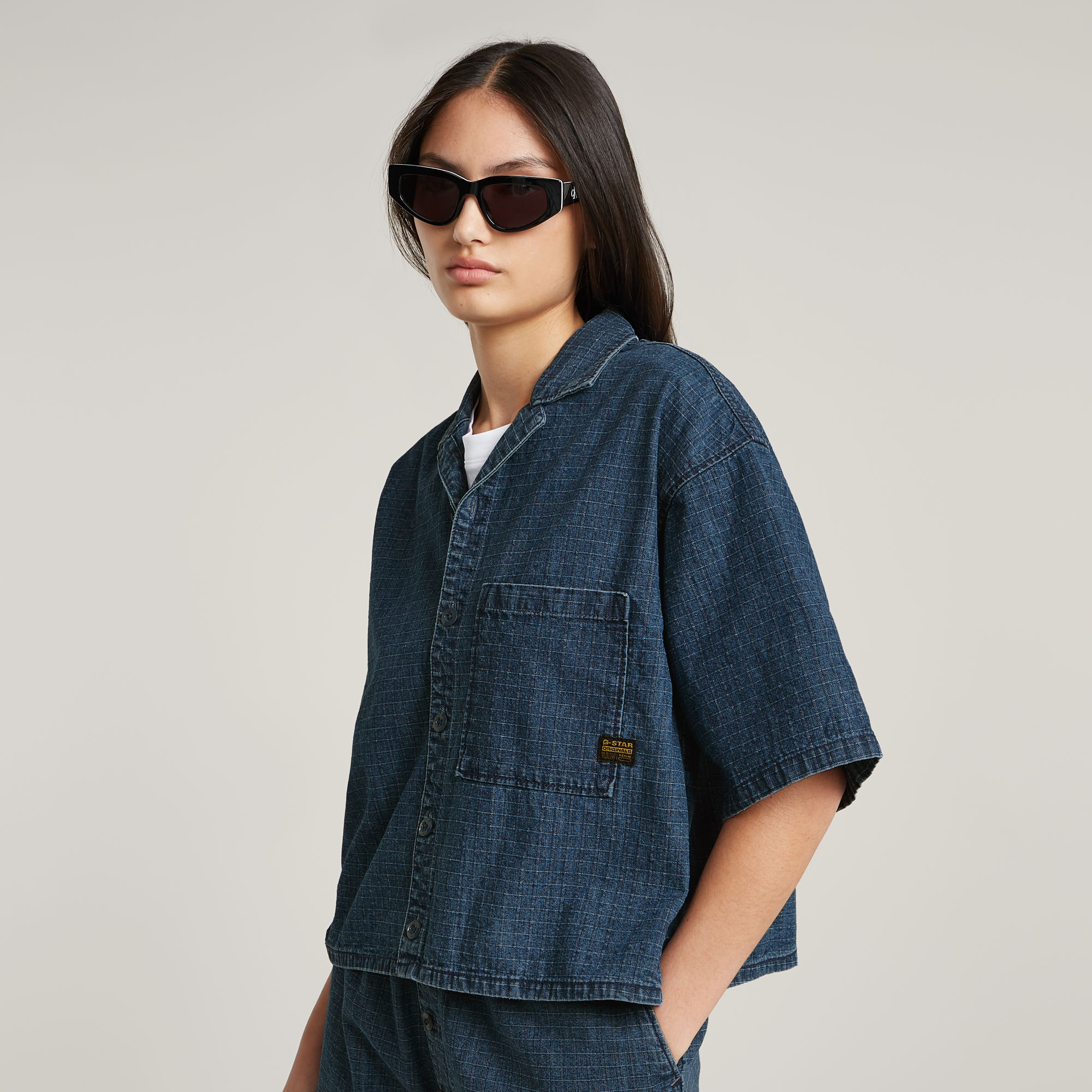 G-Star RAW PJ Blouse Midden blauw Dames
