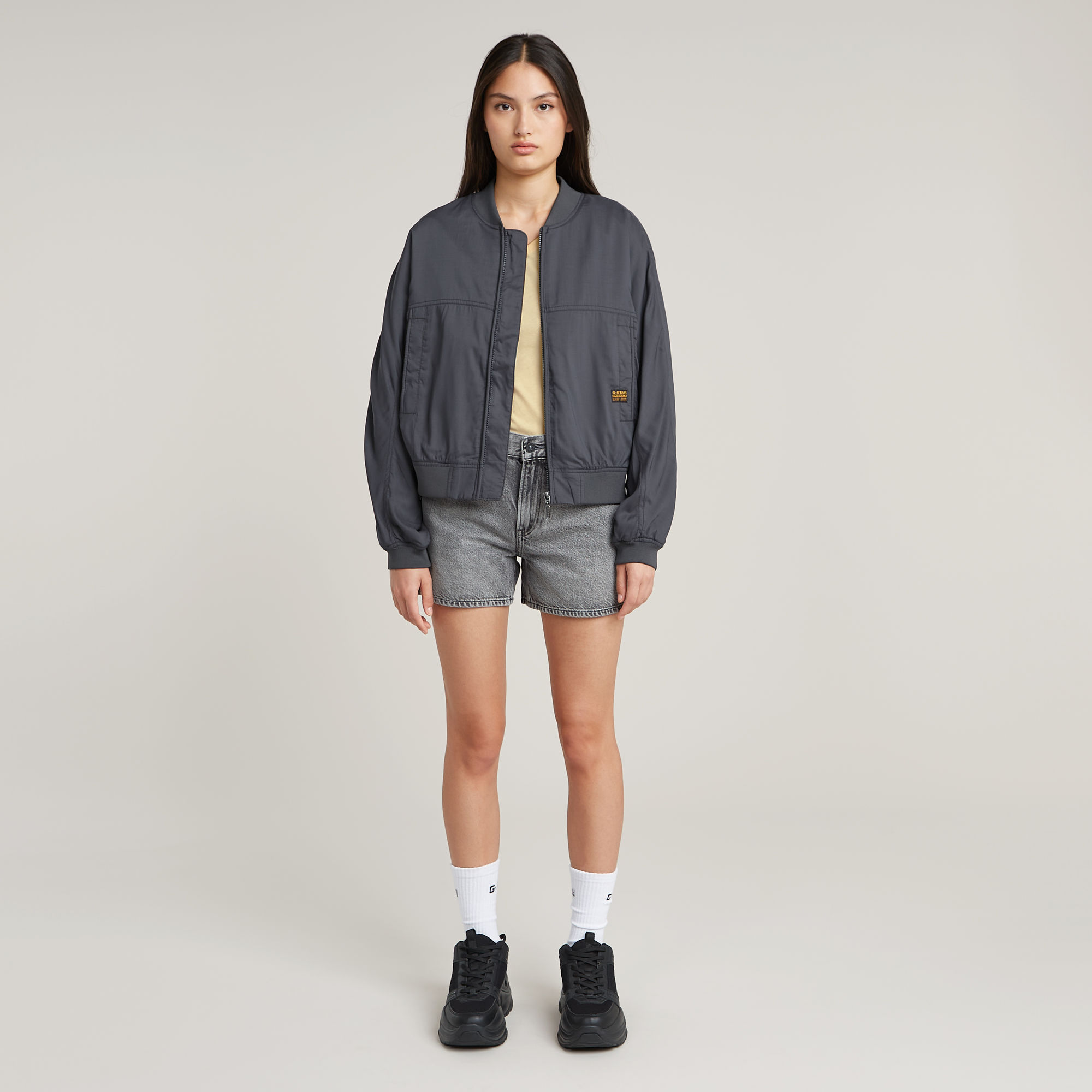 Thumbnail - Summer Bomber Jacke - Grau - Damen
